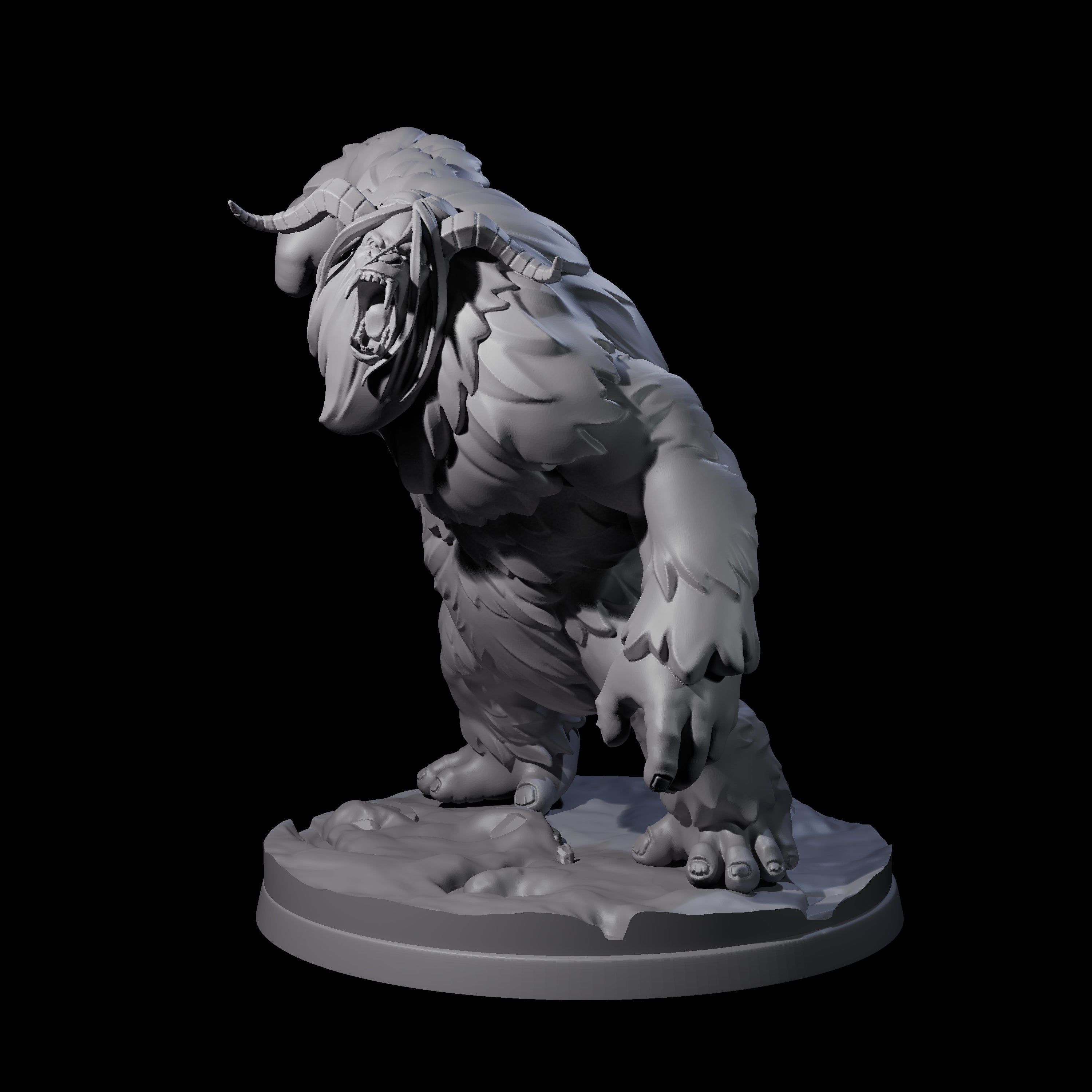 Savage Yeti Beast Miniature for Dungeons and Dragons, Pathfinder or other TTRPGs