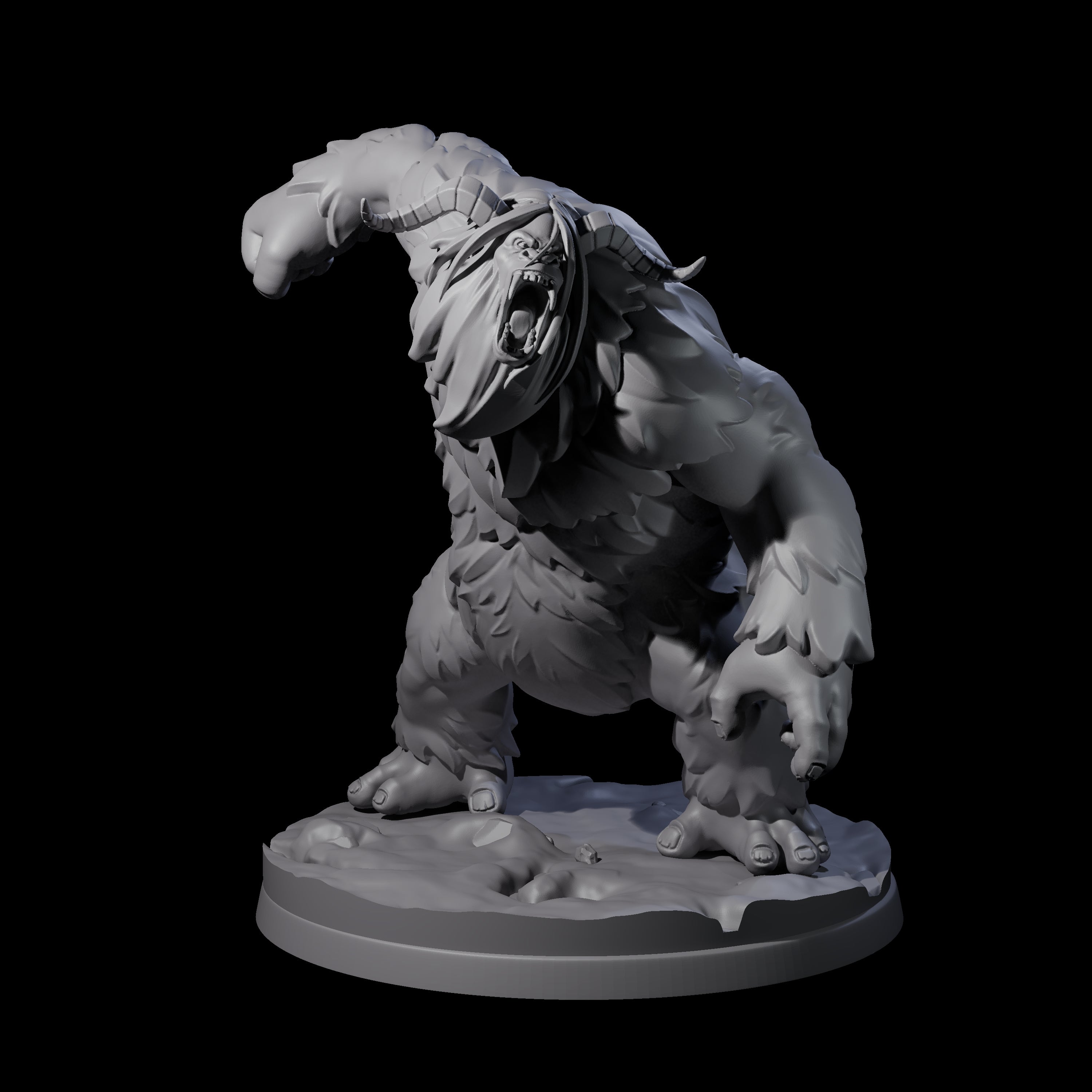 Savage Yeti Beast Miniature for Dungeons and Dragons, Pathfinder or other TTRPGs
