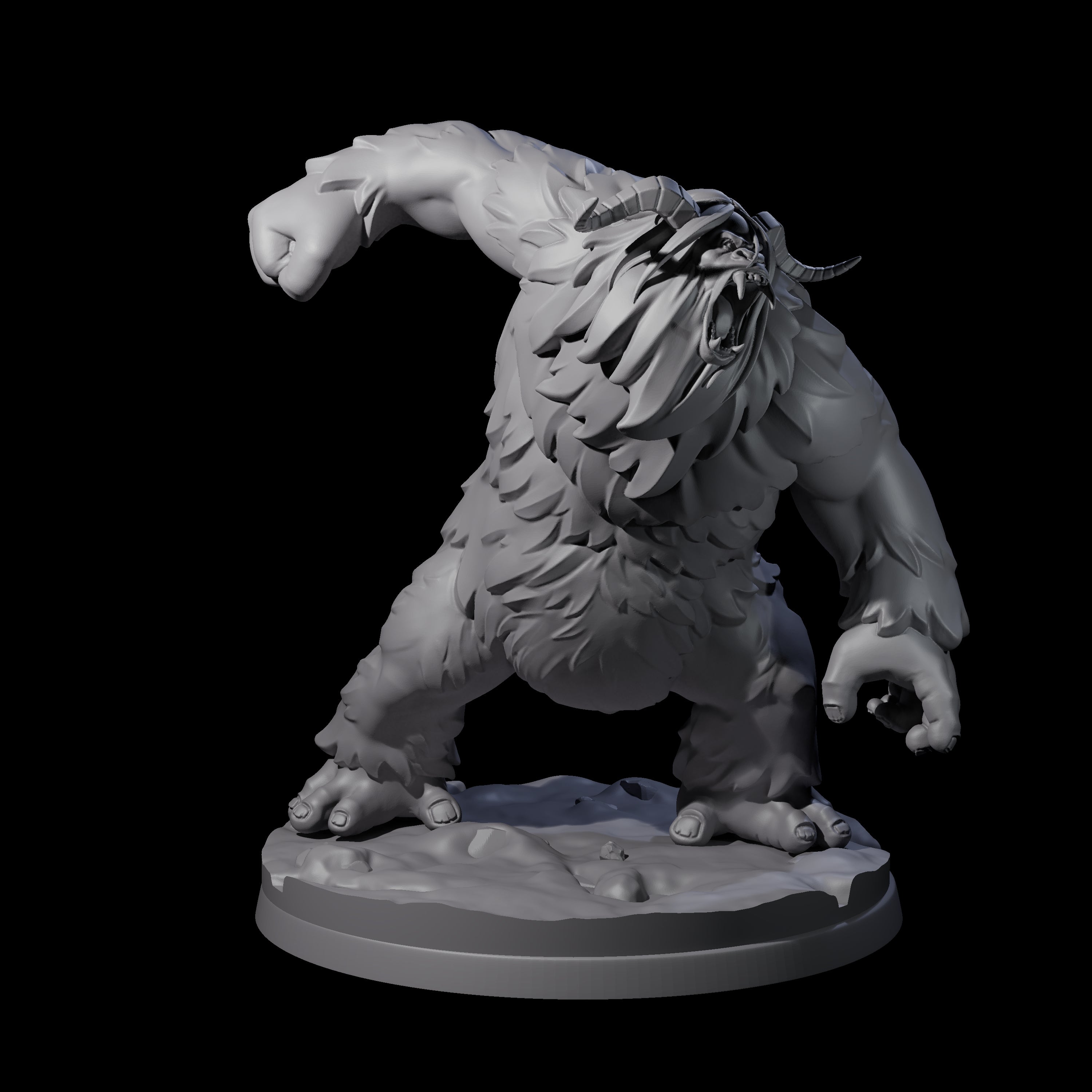 Savage Yeti Beast Miniature for Dungeons and Dragons, Pathfinder or other TTRPGs