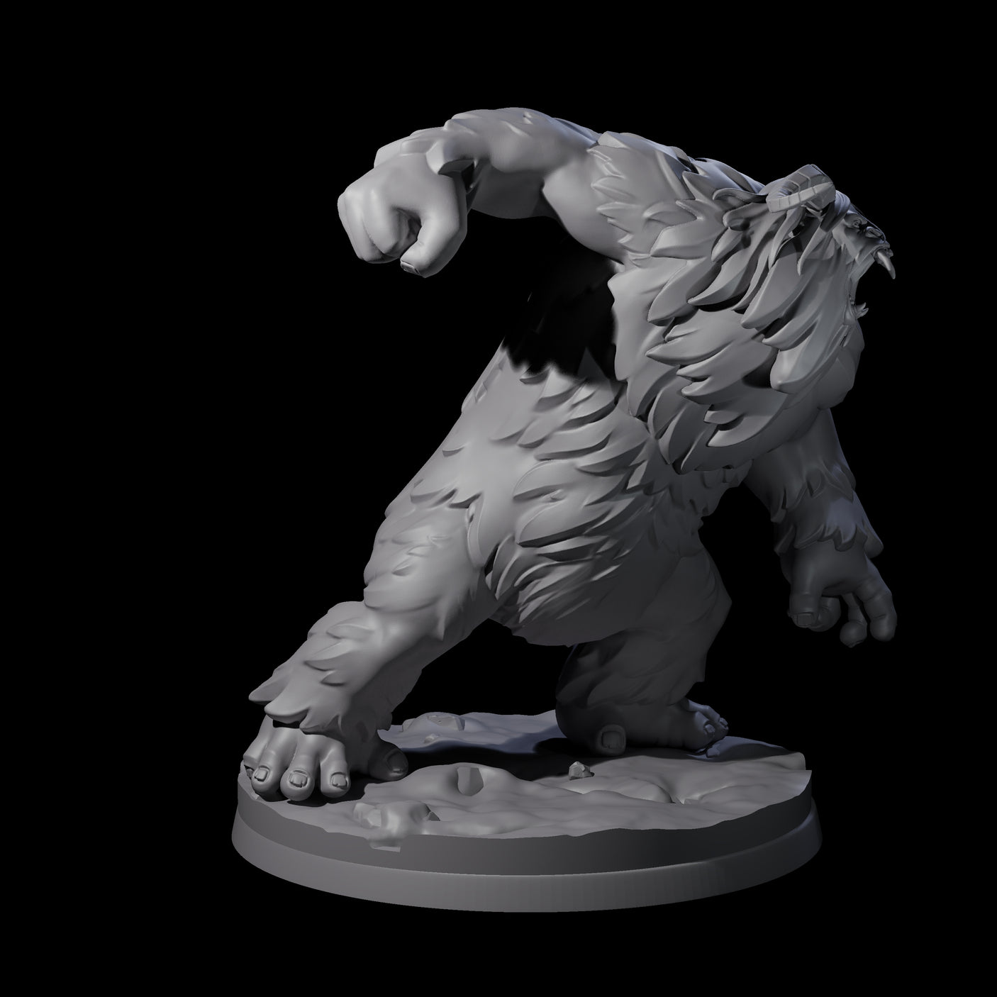 Savage Yeti Beast Miniature for Dungeons and Dragons, Pathfinder or other TTRPGs