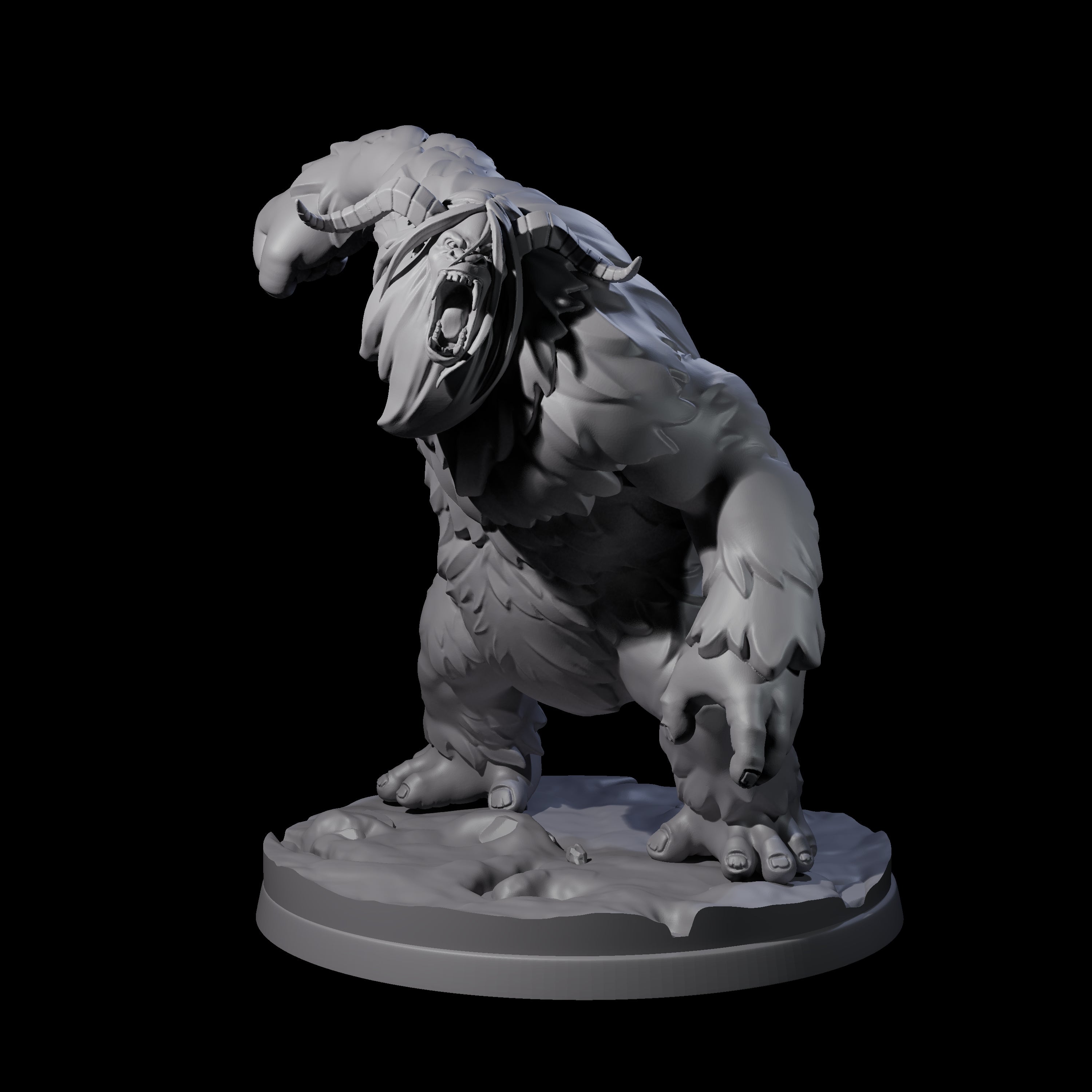 Savage Yeti Beast Miniature for Dungeons and Dragons, Pathfinder or other TTRPGs