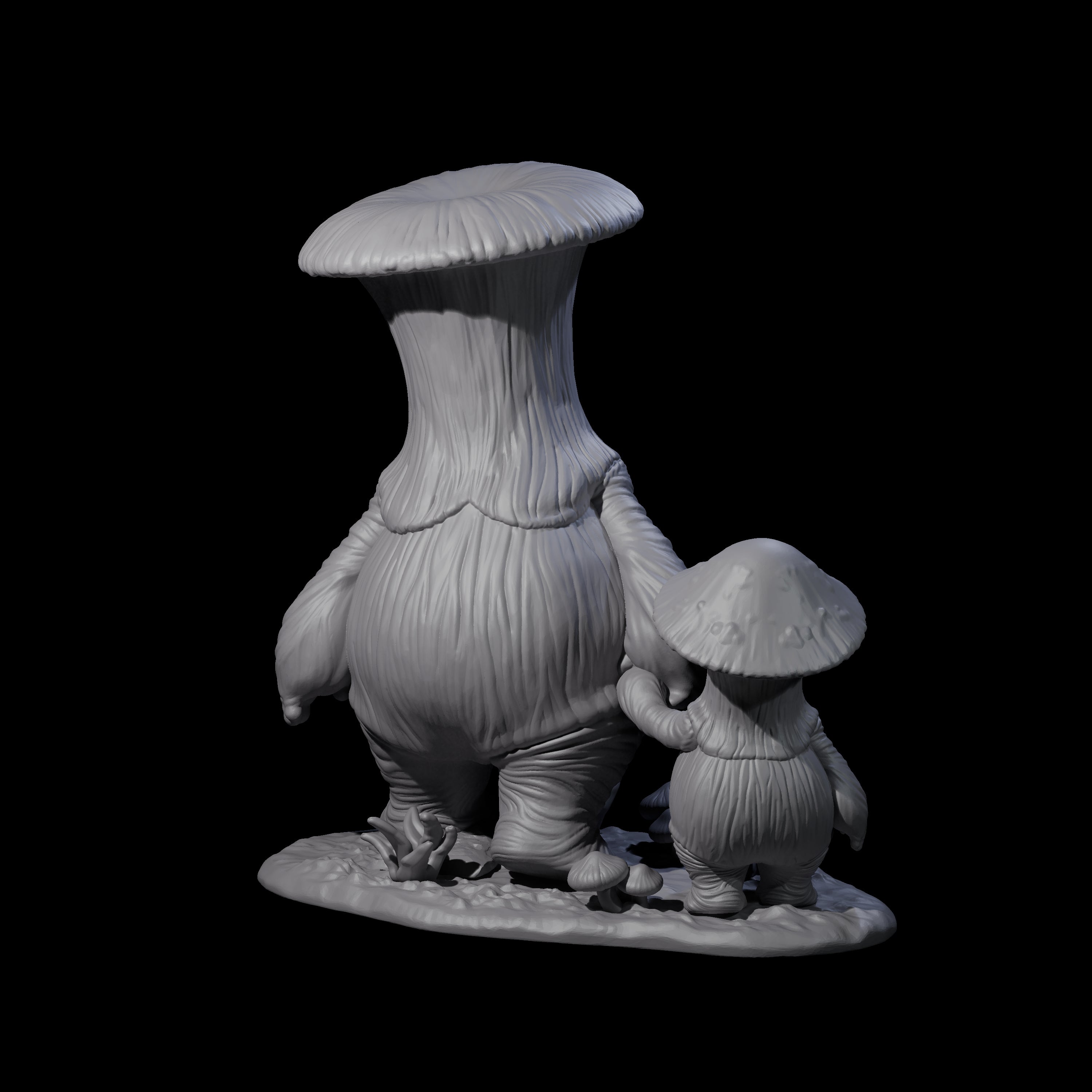 Scared Myconid Family Miniature for Dungeons and Dragons, Pathfinder or other TTRPGs