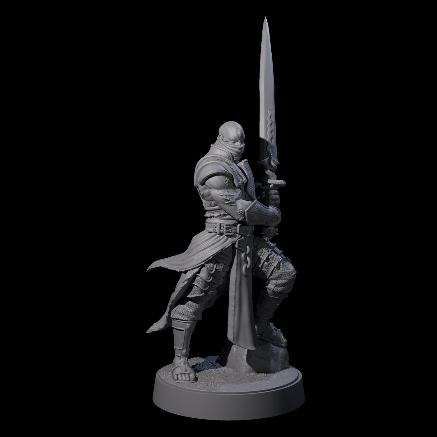 Scarred Barbarian Champion Miniature for Dungeons and Dragons, Pathfinder or other TTRPGs