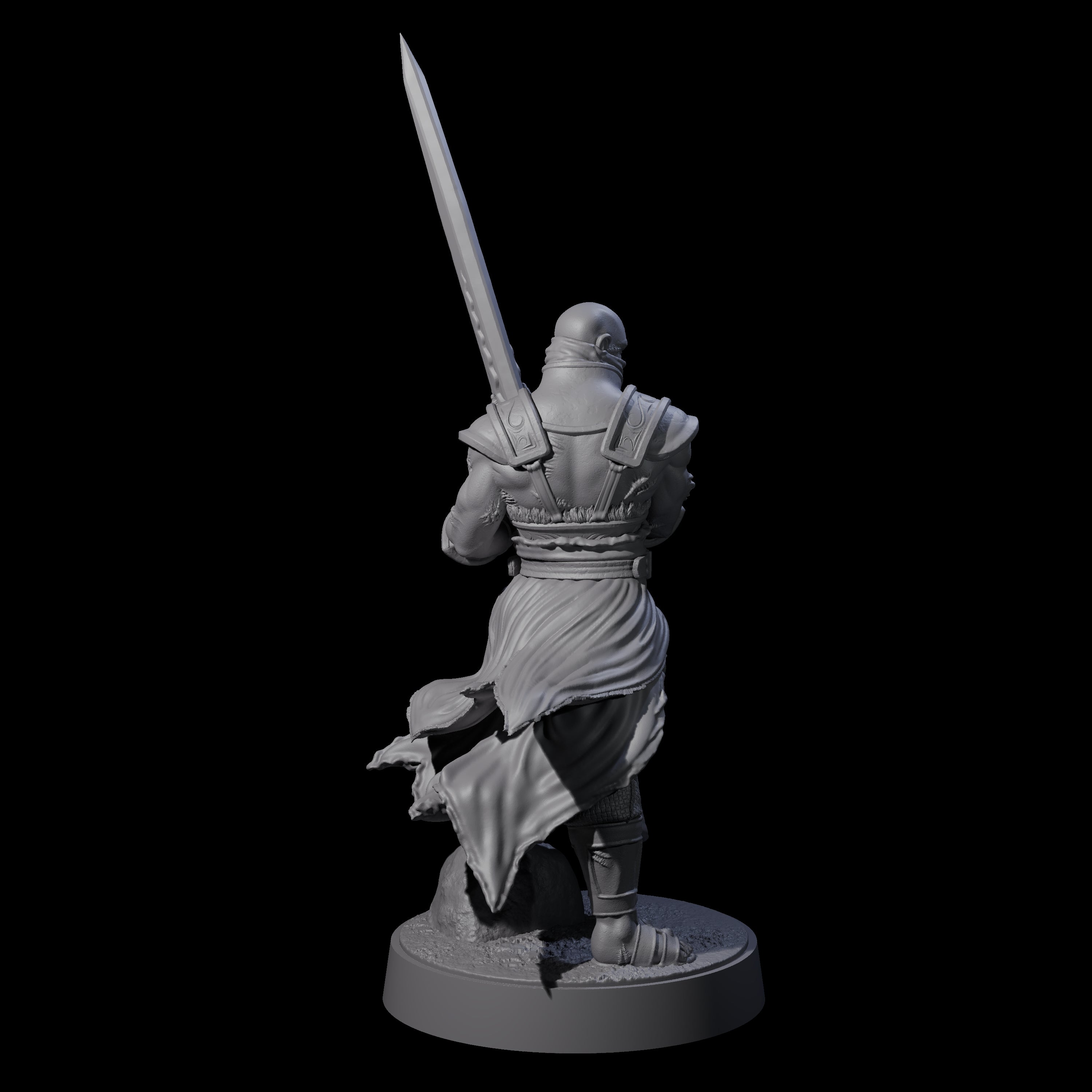 Scarred Barbarian Champion Miniature for Dungeons and Dragons, Pathfinder or other TTRPGs