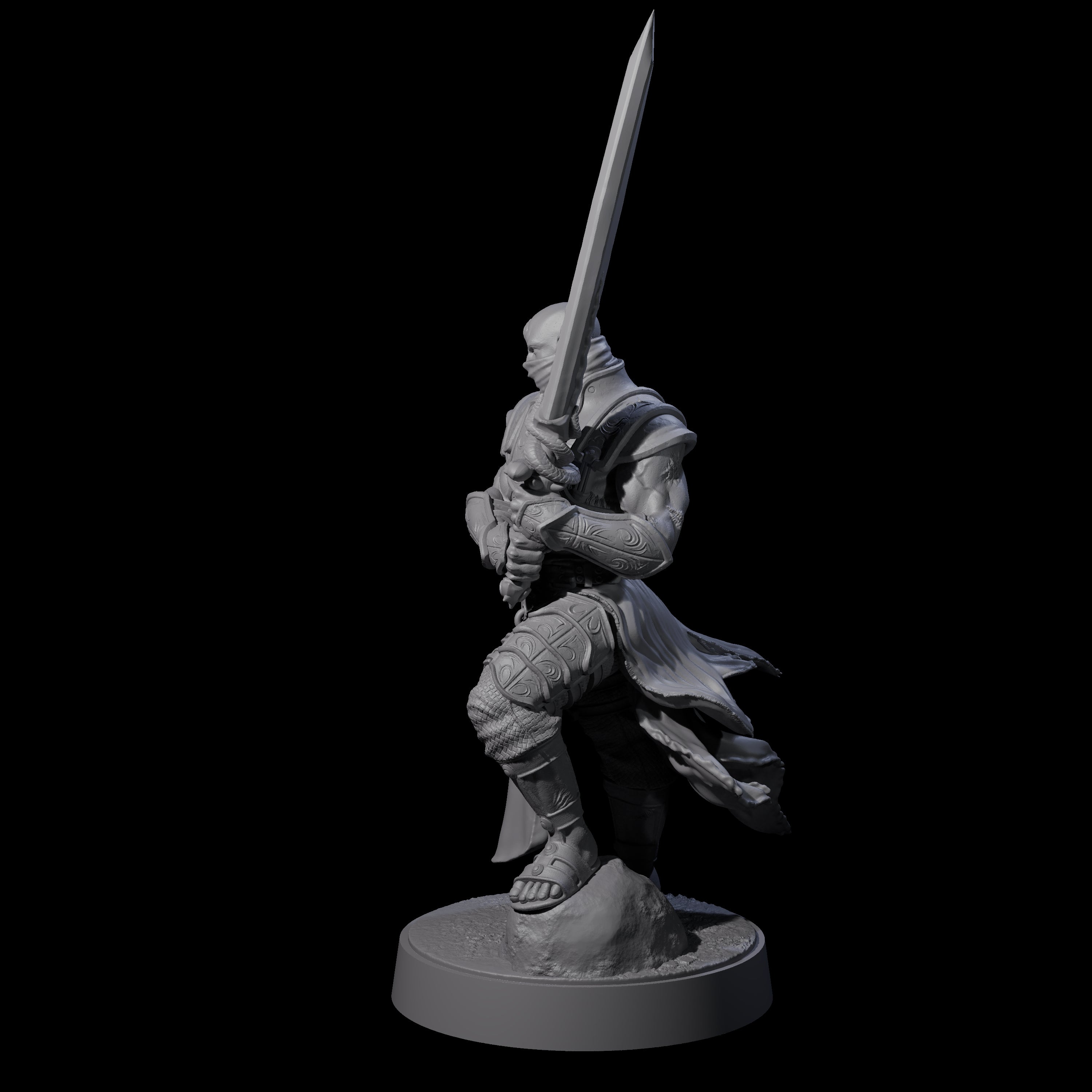 Scarred Barbarian Champion Miniature for Dungeons and Dragons, Pathfinder or other TTRPGs