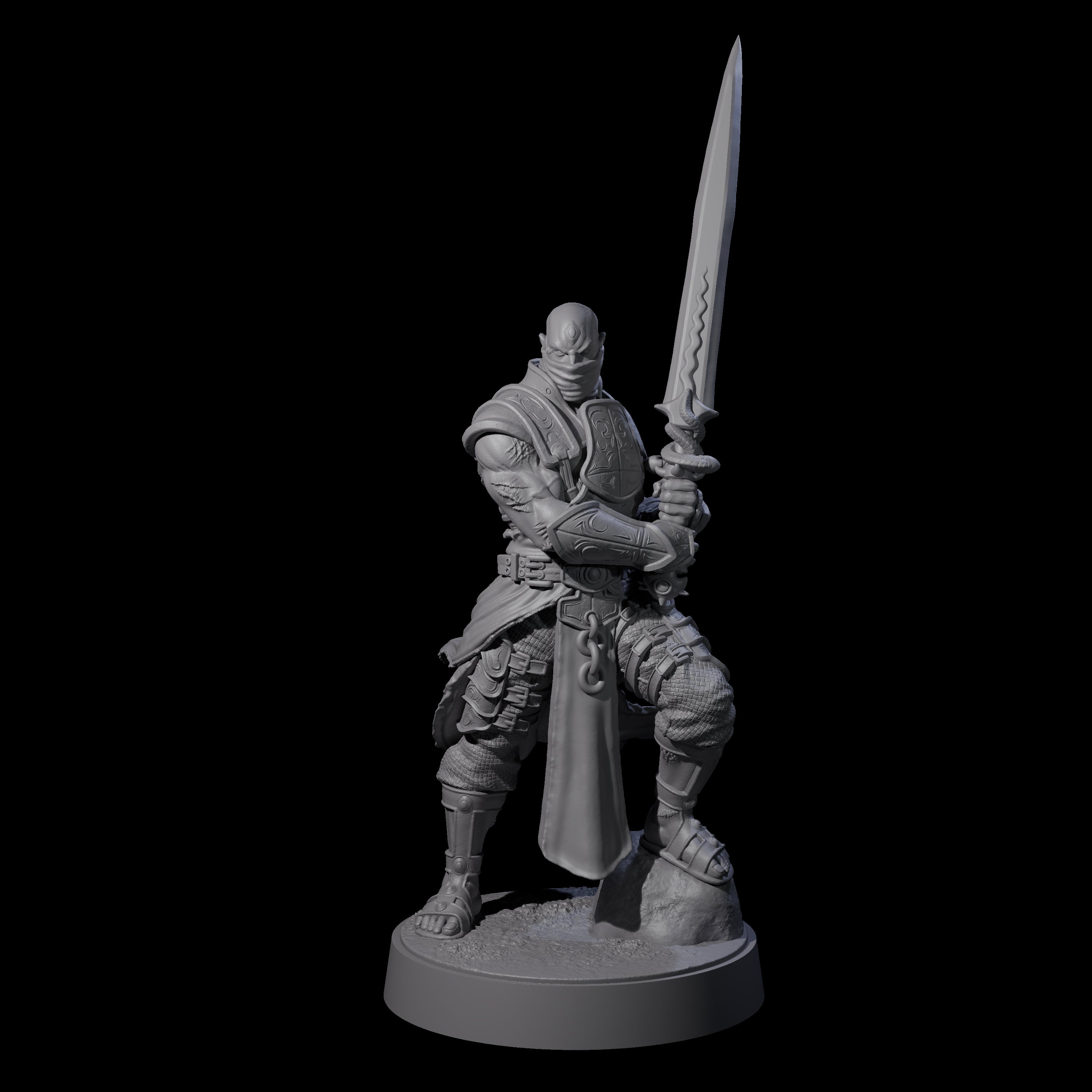 Scarred Barbarian Champion Miniature for Dungeons and Dragons, Pathfinder or other TTRPGs