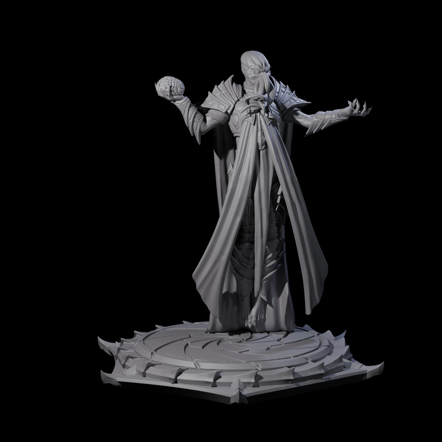Scheming Mind Flayer Sorcerer A Miniature for Dungeons and Dragons, Pathfinder or other TTRPGs