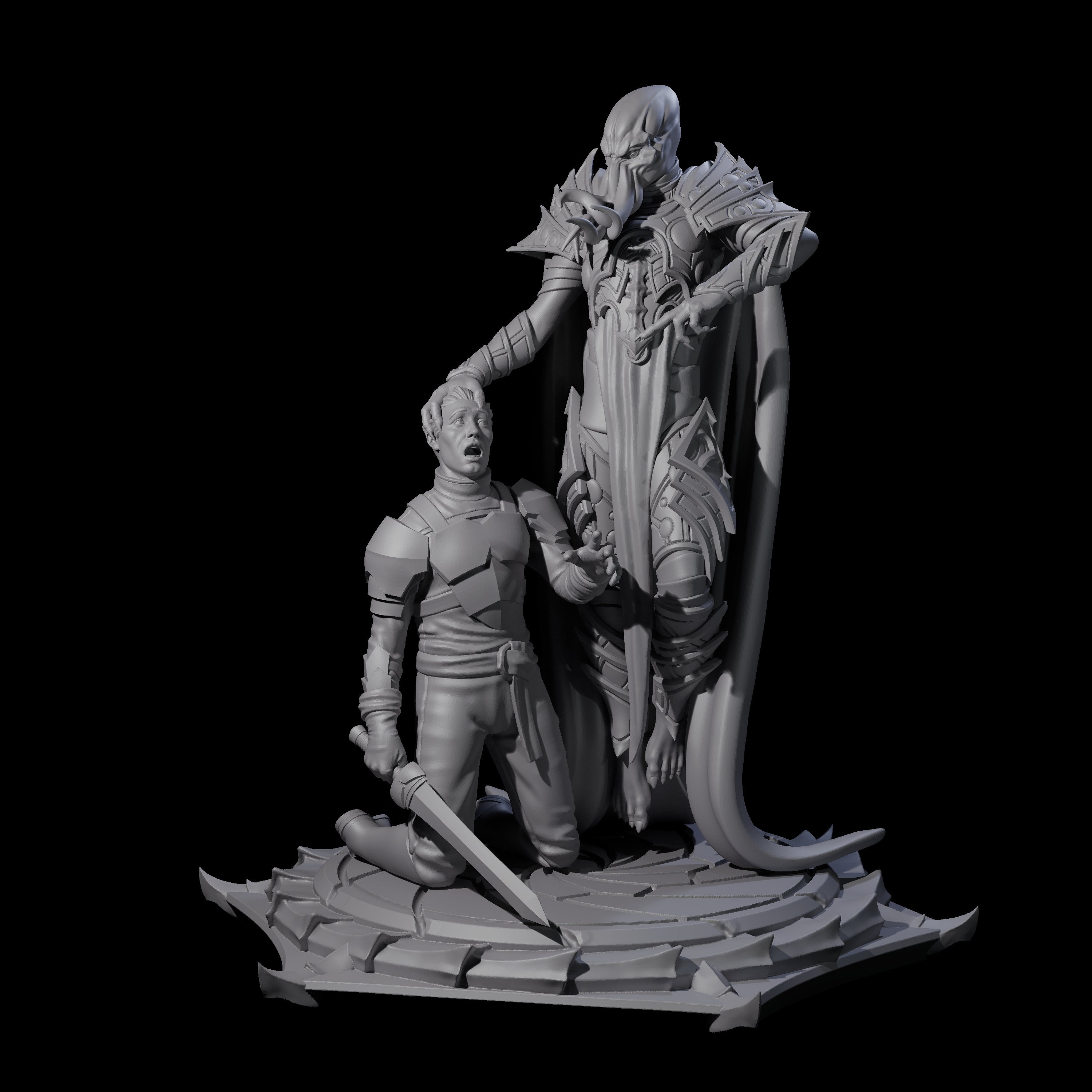 Scheming Mind Flayer Sorcerer B Miniature for Dungeons and Dragons, Pathfinder or other TTRPGs