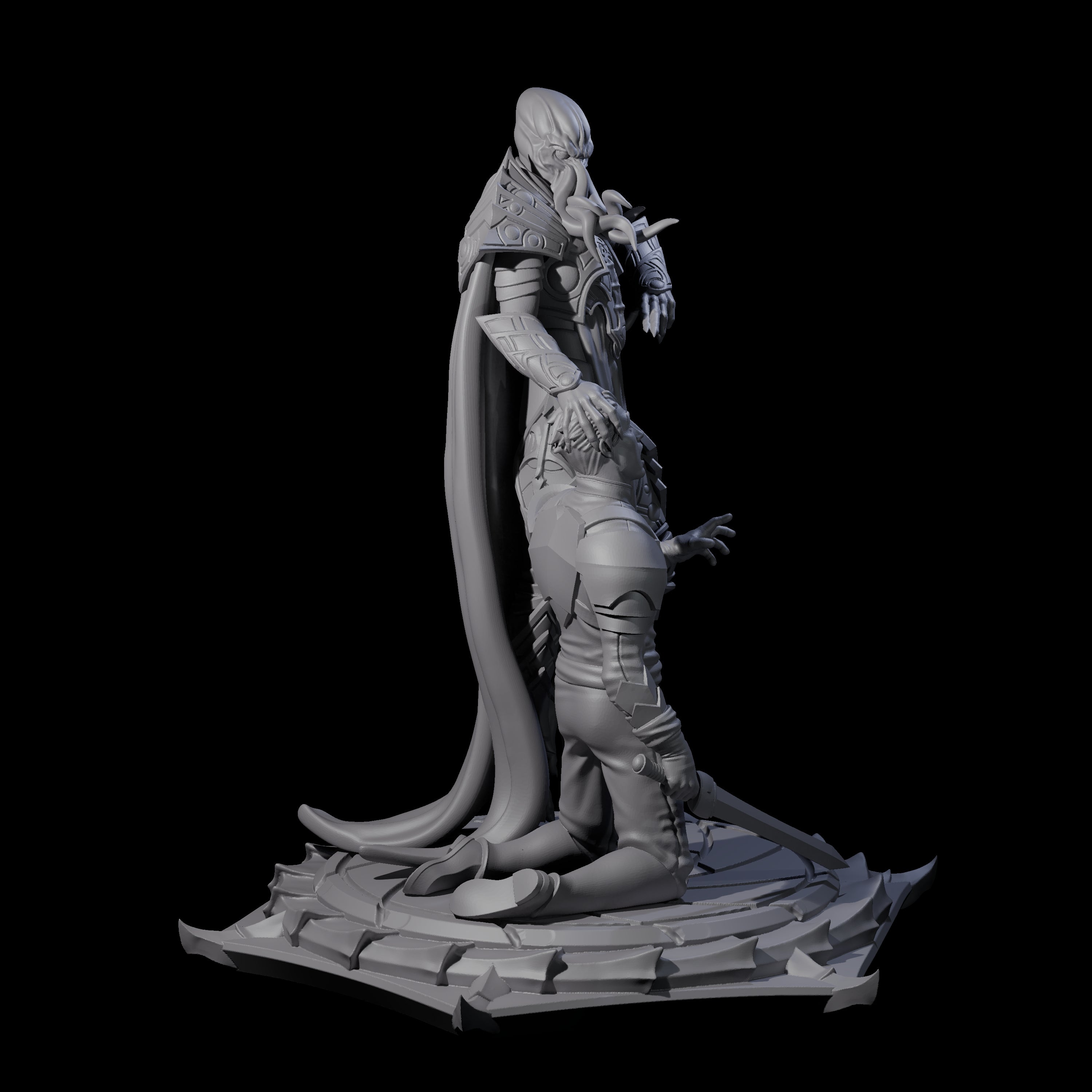 Scheming Mind Flayer Sorcerer B Miniature for Dungeons and Dragons, Pathfinder or other TTRPGs