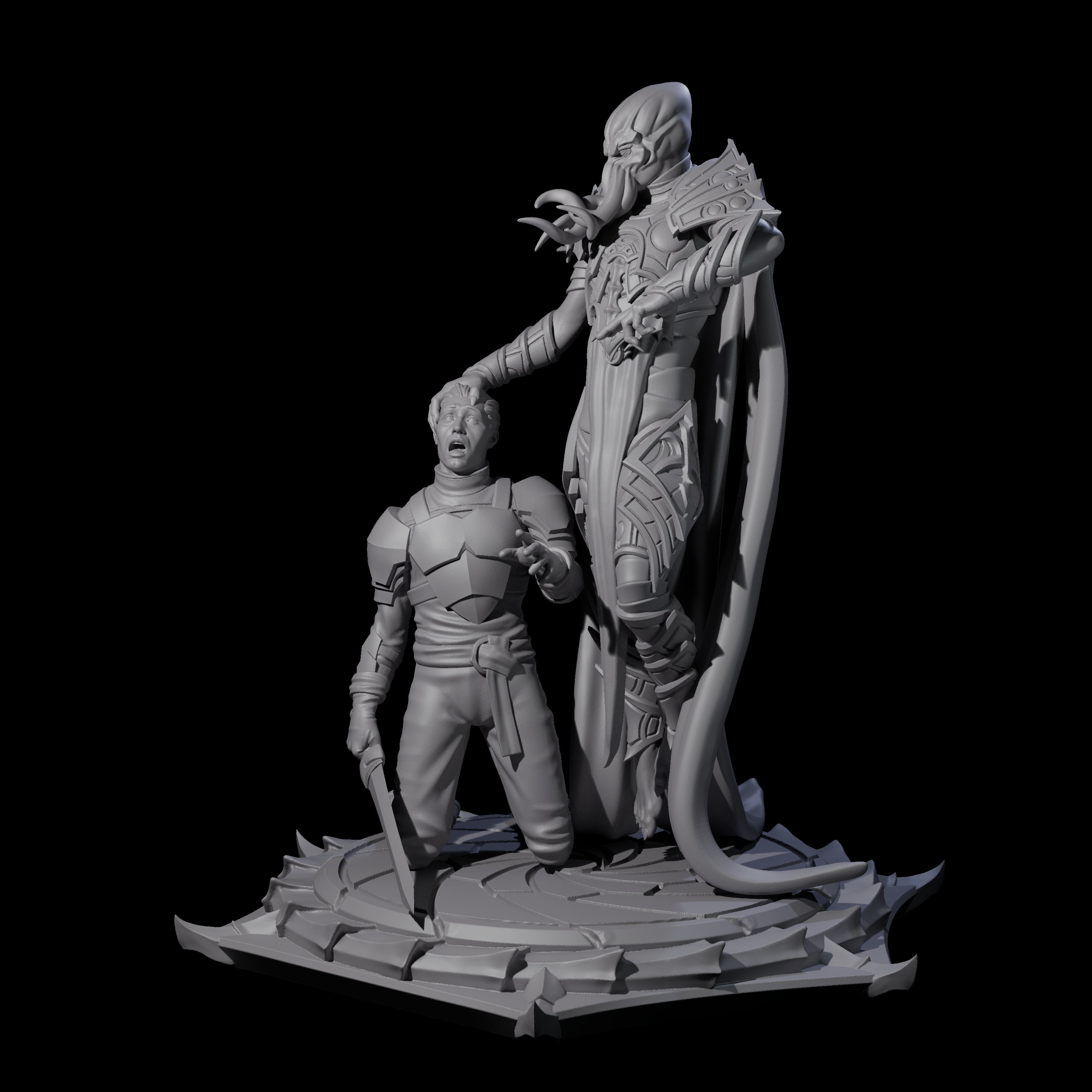 Scheming Mind Flayer Sorcerer B Miniature for Dungeons and Dragons, Pathfinder or other TTRPGs