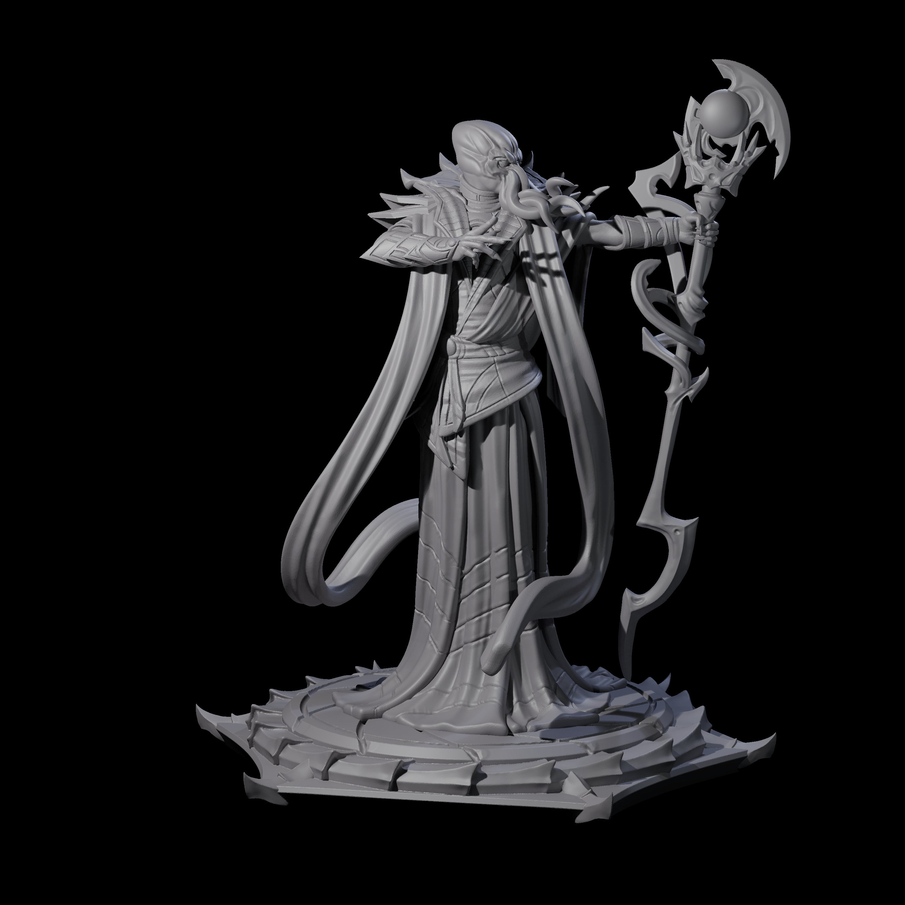 Scheming Mind Flayer Sorcerer D Miniature for Dungeons and Dragons, Pathfinder or other TTRPGs