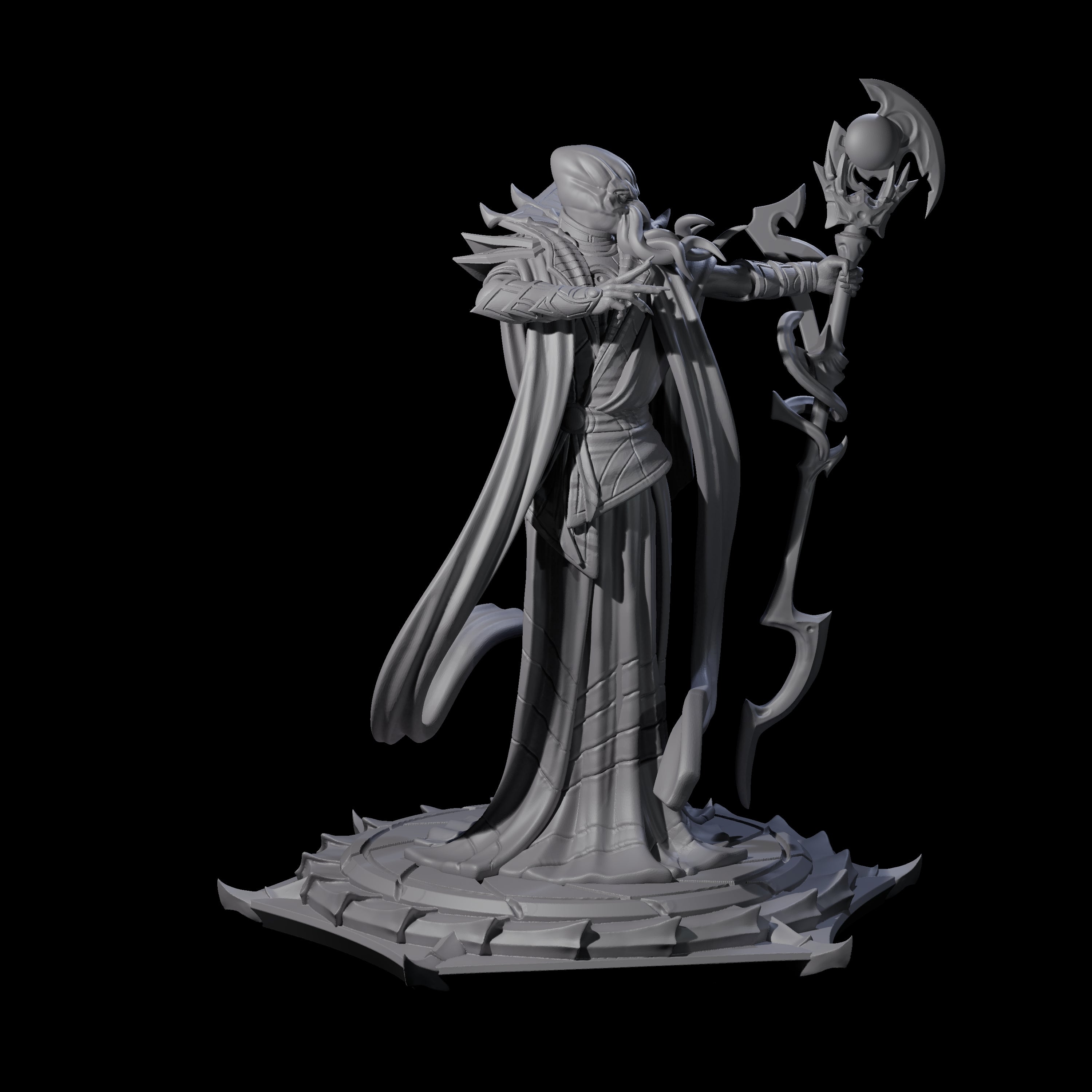 Scheming Mind Flayer Sorcerer D Miniature for Dungeons and Dragons, Pathfinder or other TTRPGs