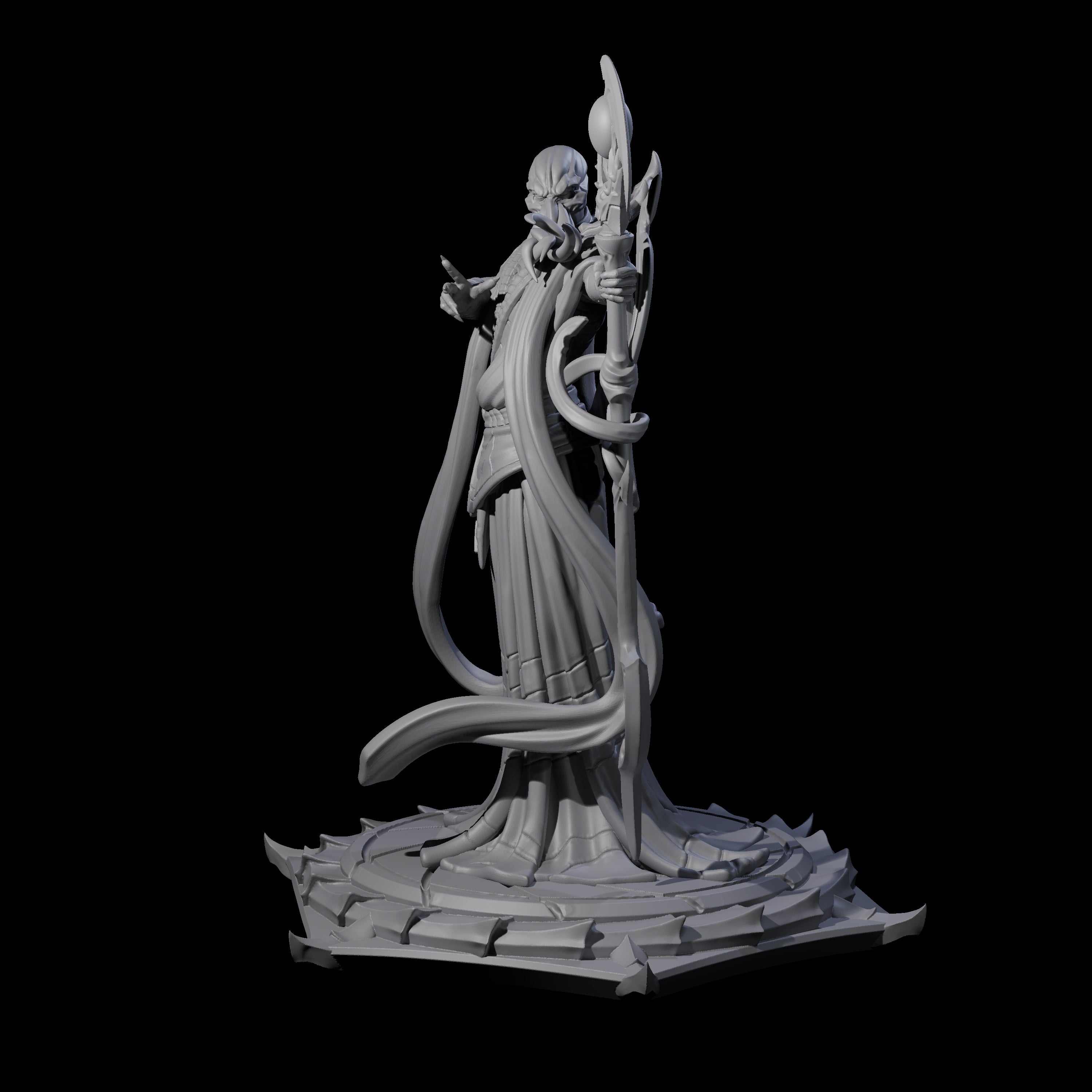 Scheming Mind Flayer Sorcerer D Miniature for Dungeons and Dragons, Pathfinder or other TTRPGs
