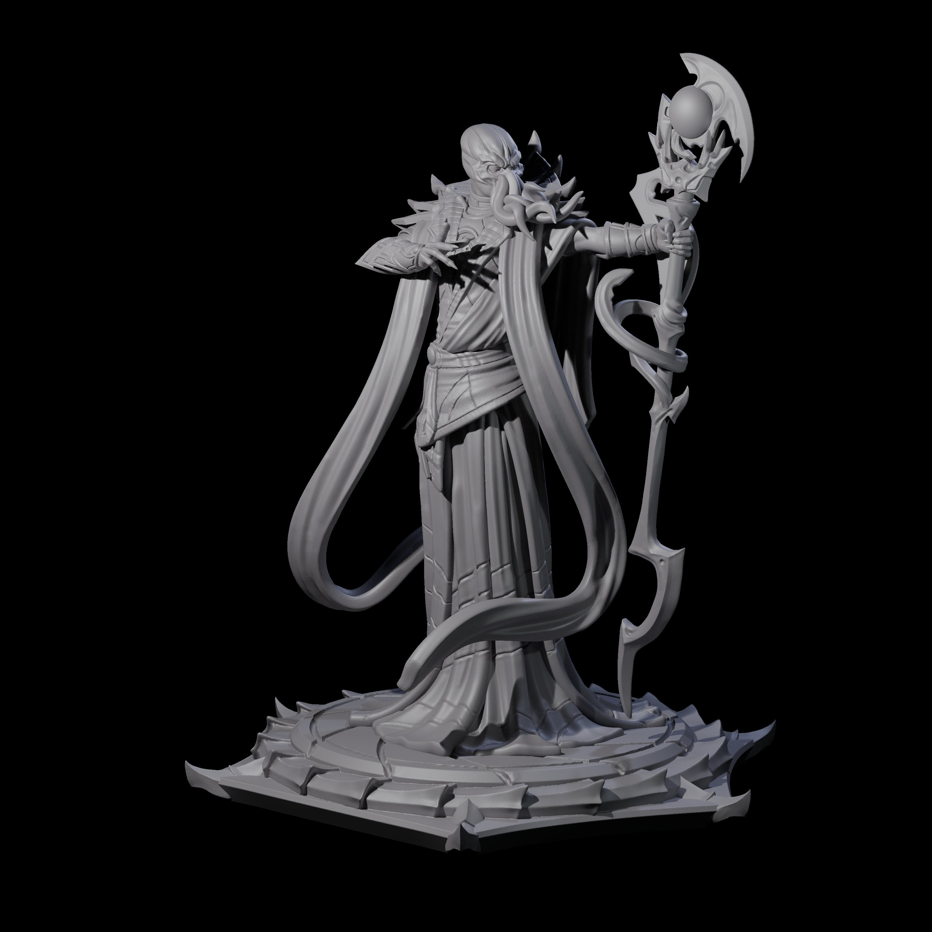 Scheming Mind Flayer Sorcerer D Miniature for Dungeons and Dragons, Pathfinder or other TTRPGs
