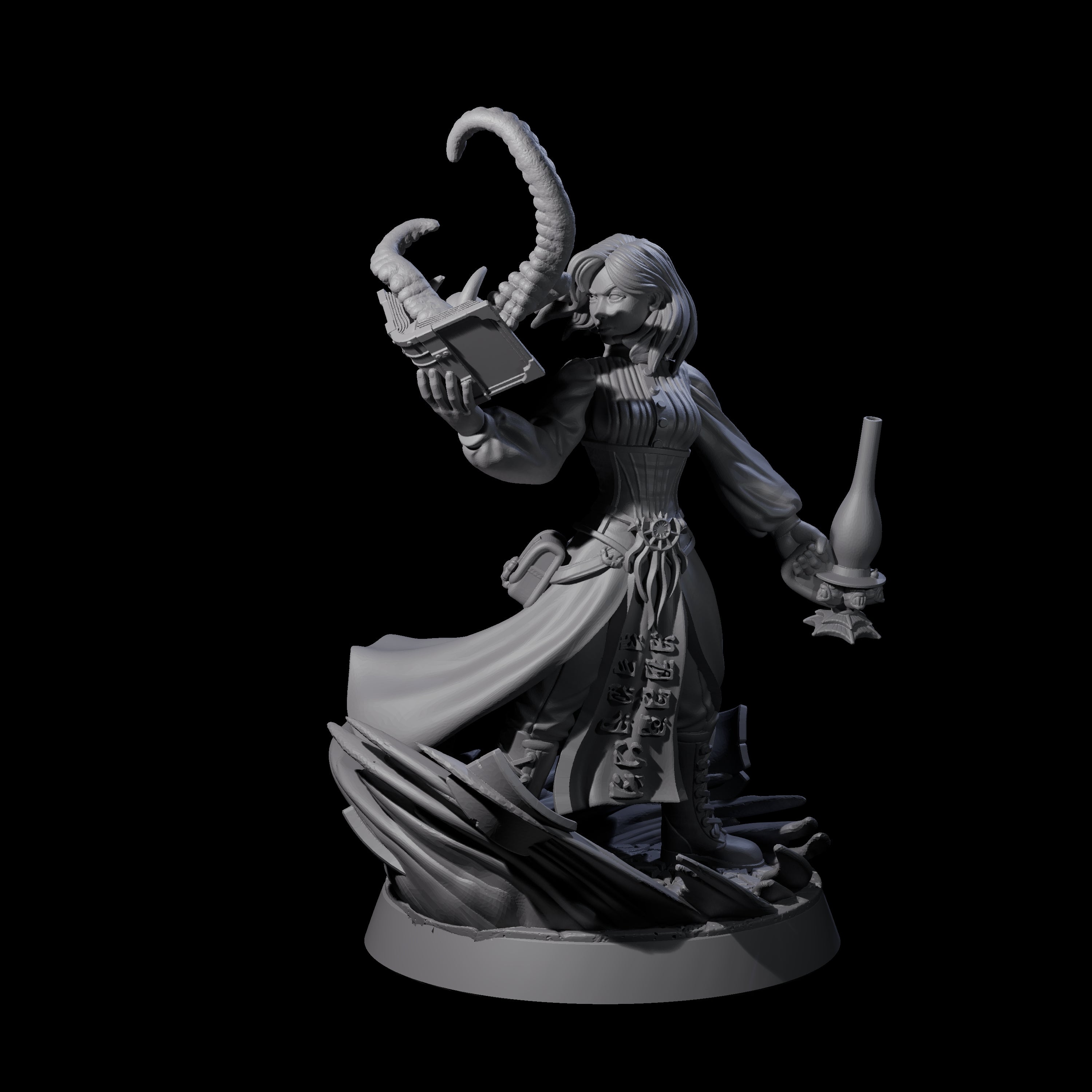 Scholarly Human Investigator Miniature for Dungeons and Dragons, Pathfinder or other TTRPGs