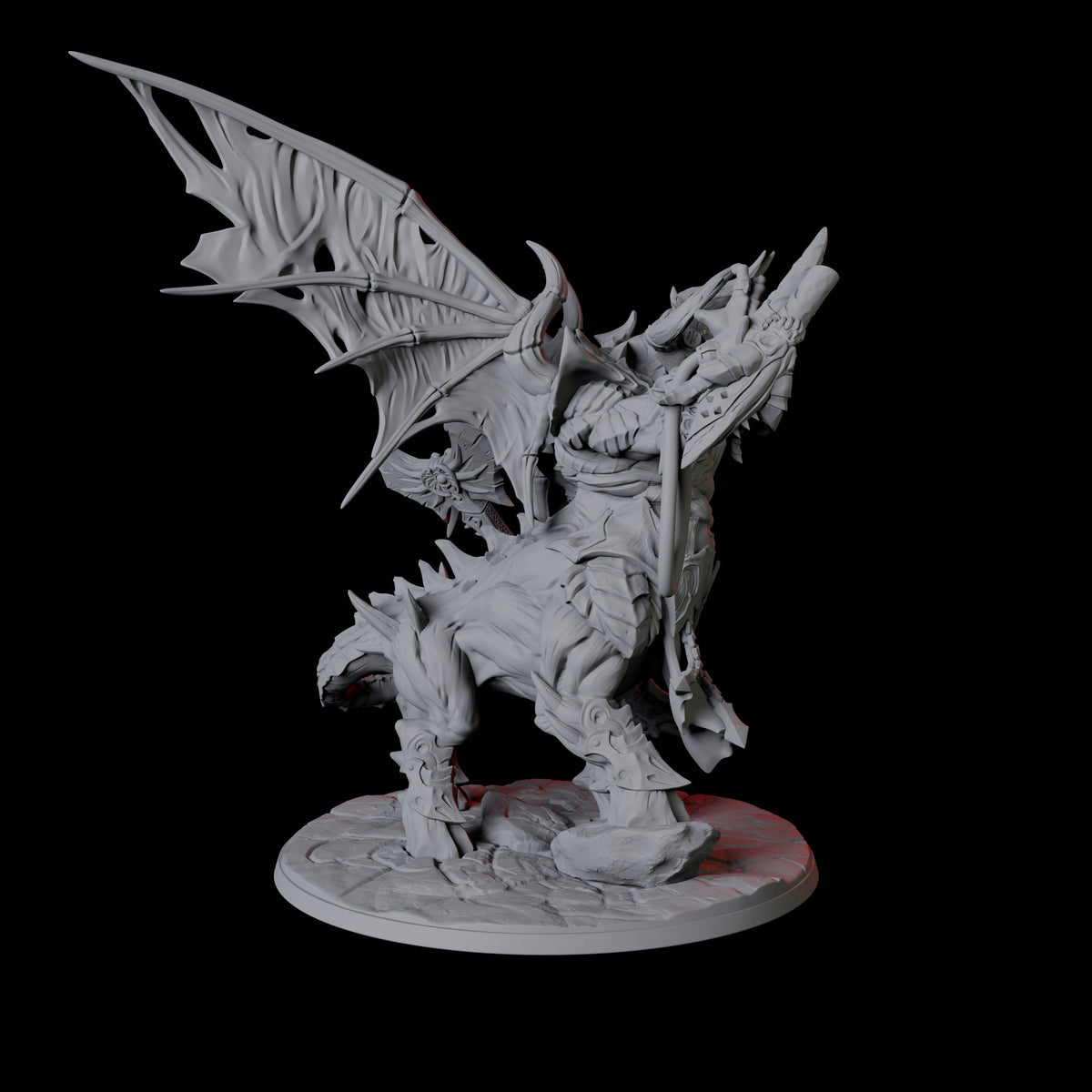 Sci-Fi Demon Lord Miniature for Dungeons and Dragons, Pathfinder or other TTRPGs