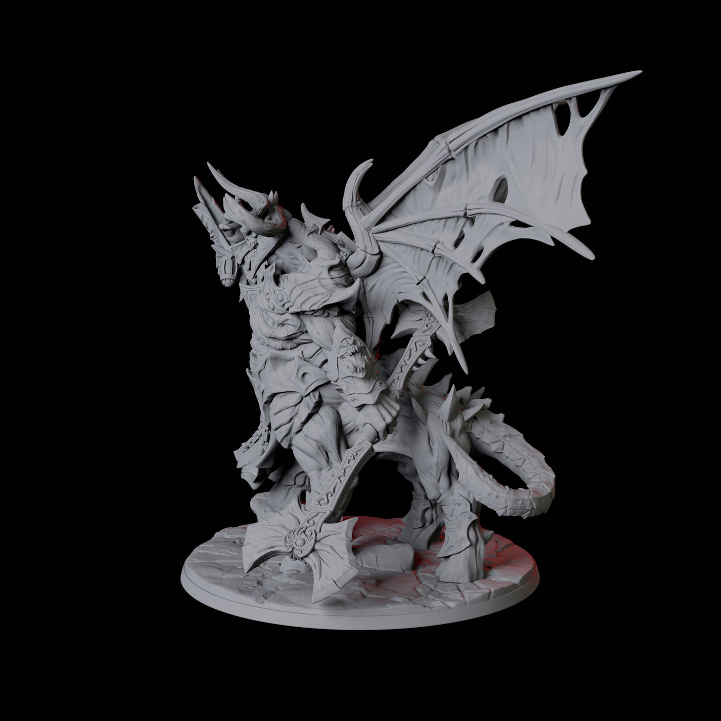 Sci-Fi Demon Lord Miniature for Dungeons and Dragons, Pathfinder or other TTRPGs