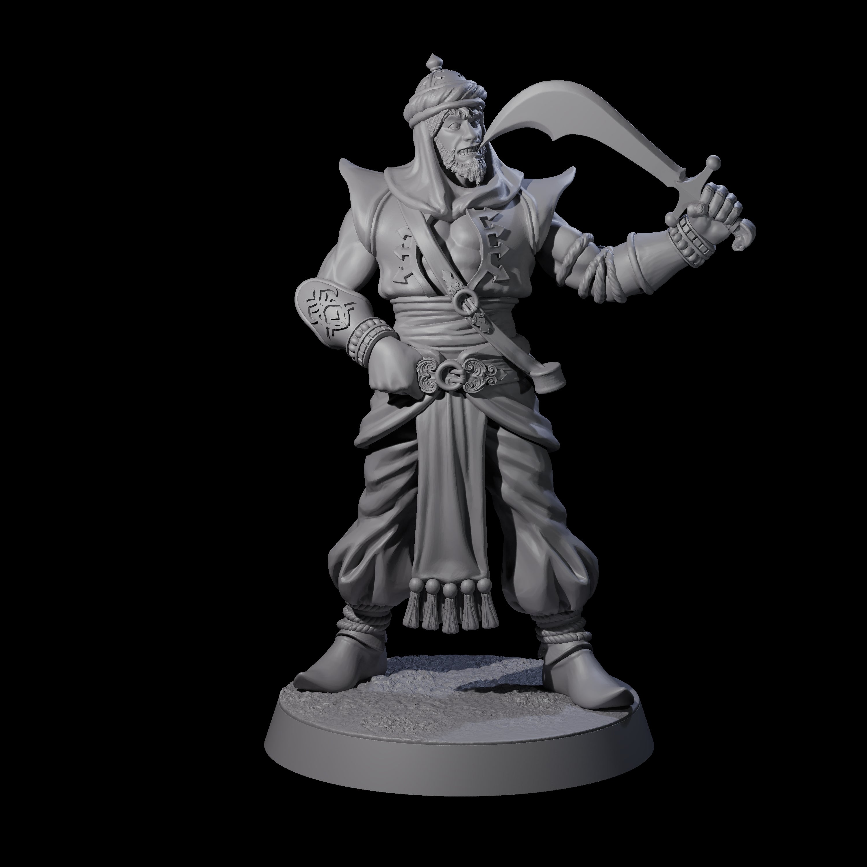 Scimitar Wielding Palace Guard A Miniature for Dungeons and Dragons, Pathfinder or other TTRPGs