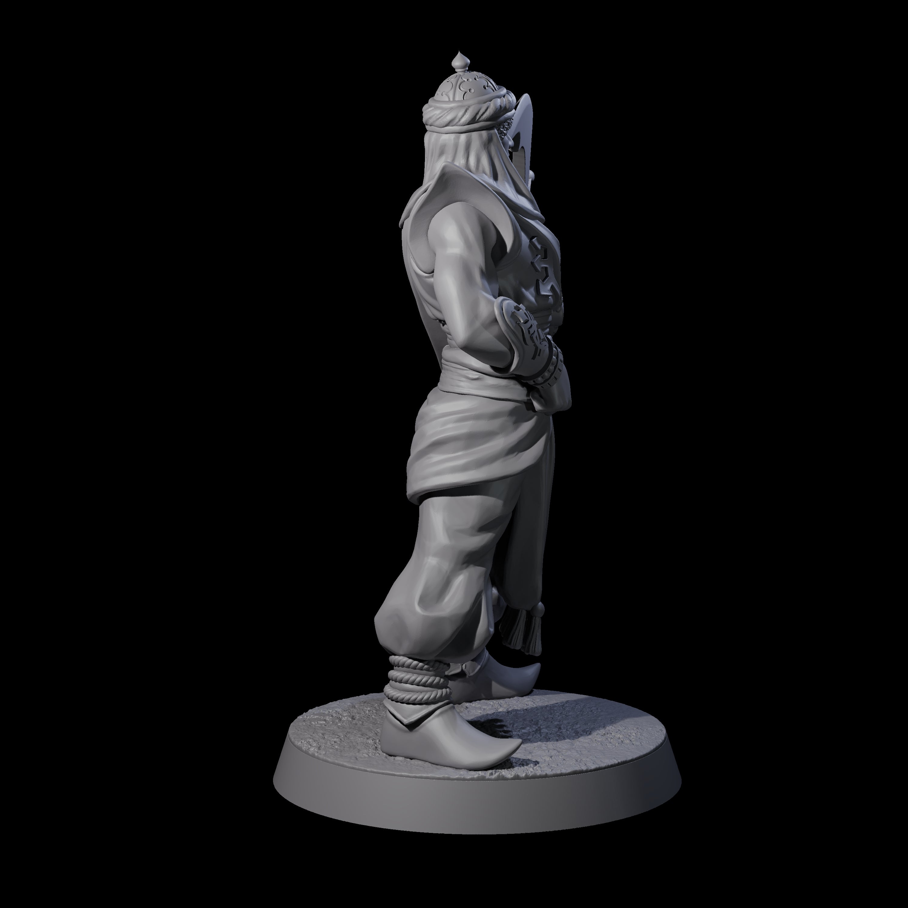 Scimitar Wielding Palace Guard A Miniature for Dungeons and Dragons, Pathfinder or other TTRPGs