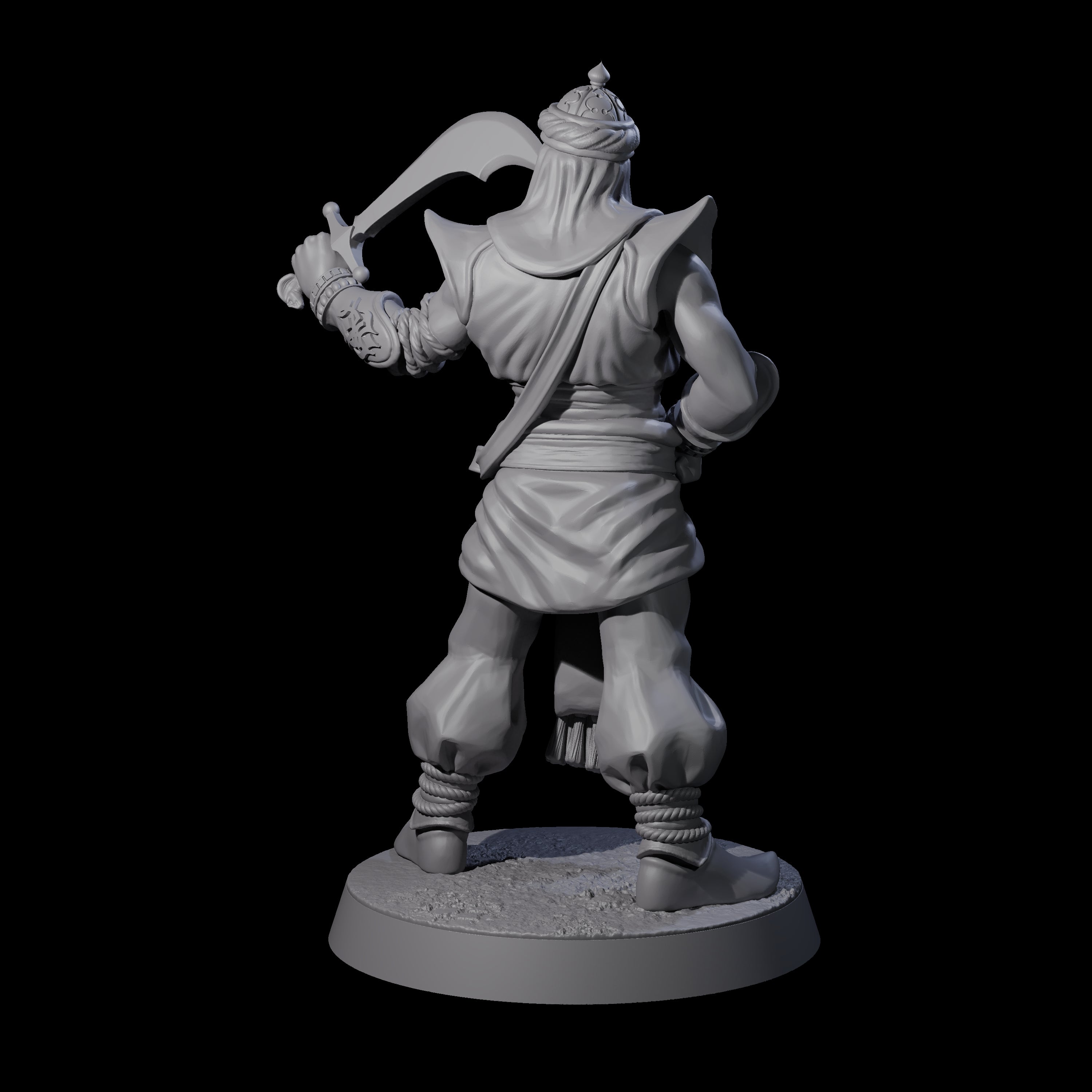 Scimitar Wielding Palace Guard A Miniature for Dungeons and Dragons, Pathfinder or other TTRPGs