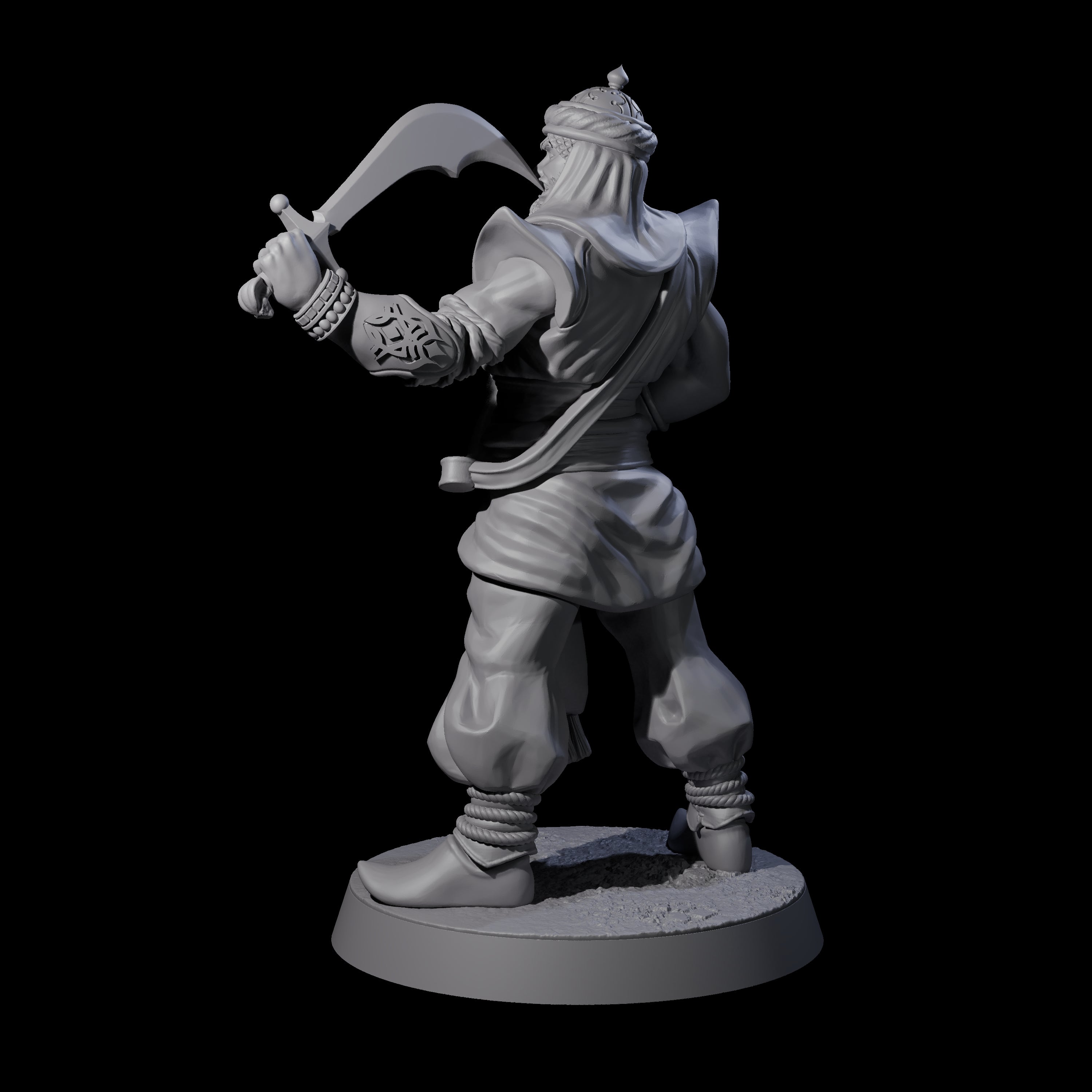 Scimitar Wielding Palace Guard A Miniature for Dungeons and Dragons, Pathfinder or other TTRPGs