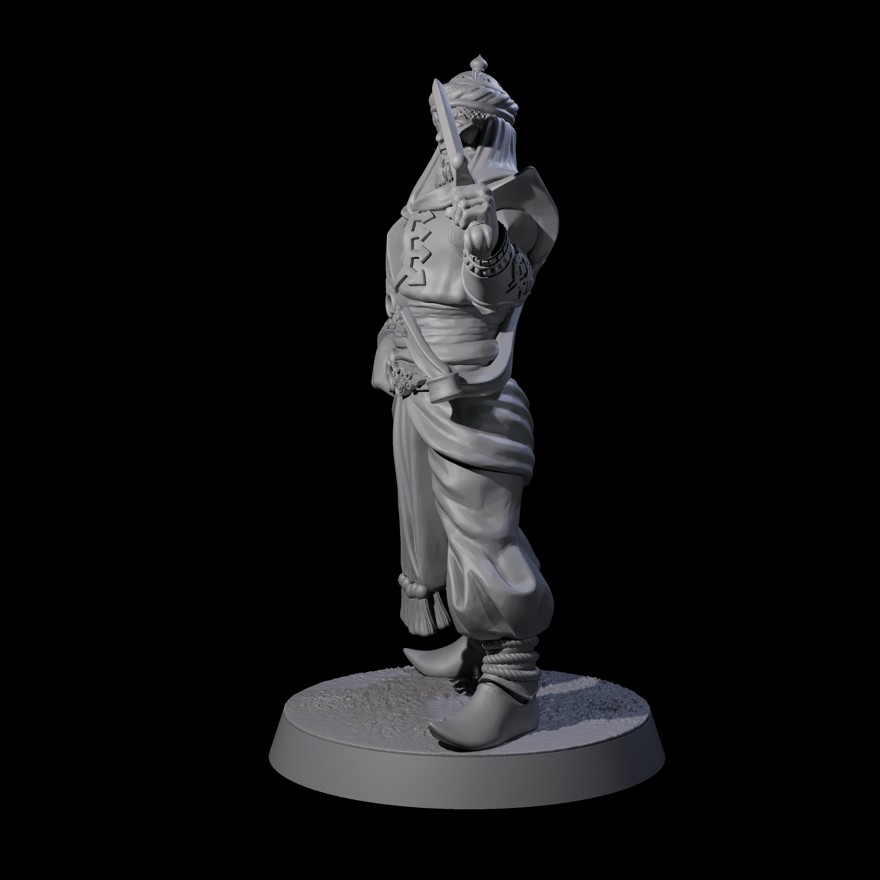Scimitar Wielding Palace Guard A Miniature for Dungeons and Dragons, Pathfinder or other TTRPGs