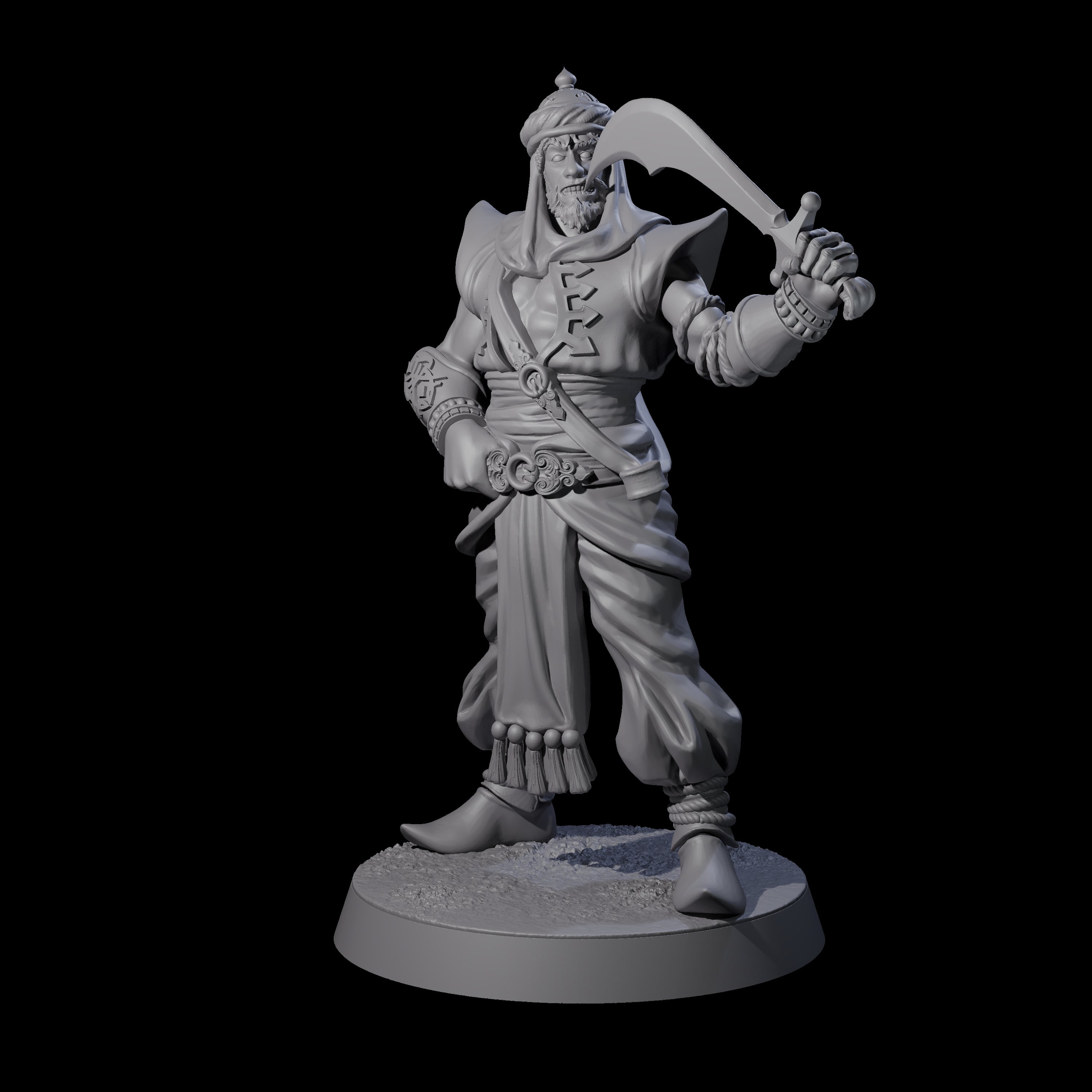 Scimitar Wielding Palace Guard A Miniature for Dungeons and Dragons, Pathfinder or other TTRPGs