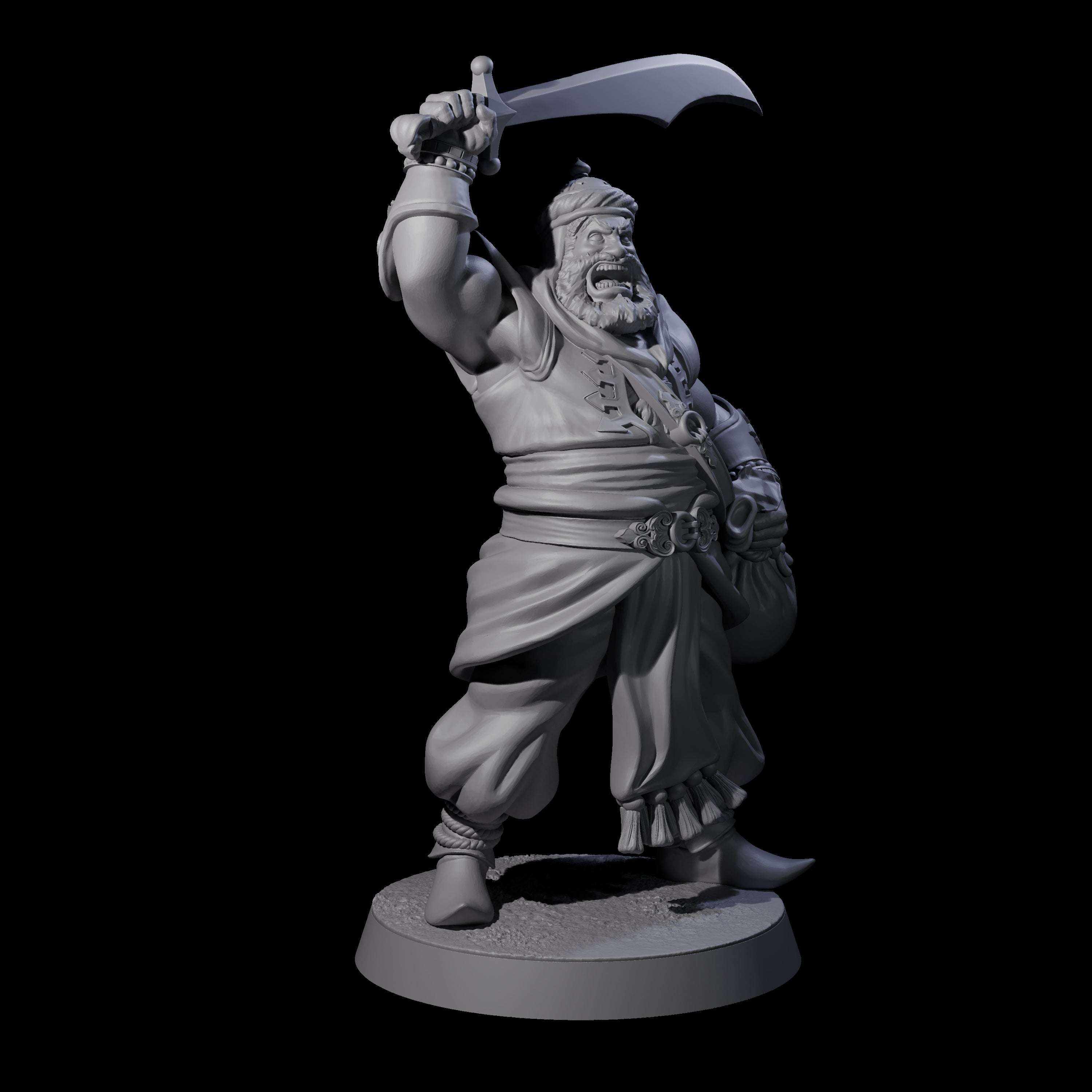 Scimitar Wielding Palace Guard B Miniature for Dungeons and Dragons, Pathfinder or other TTRPGs