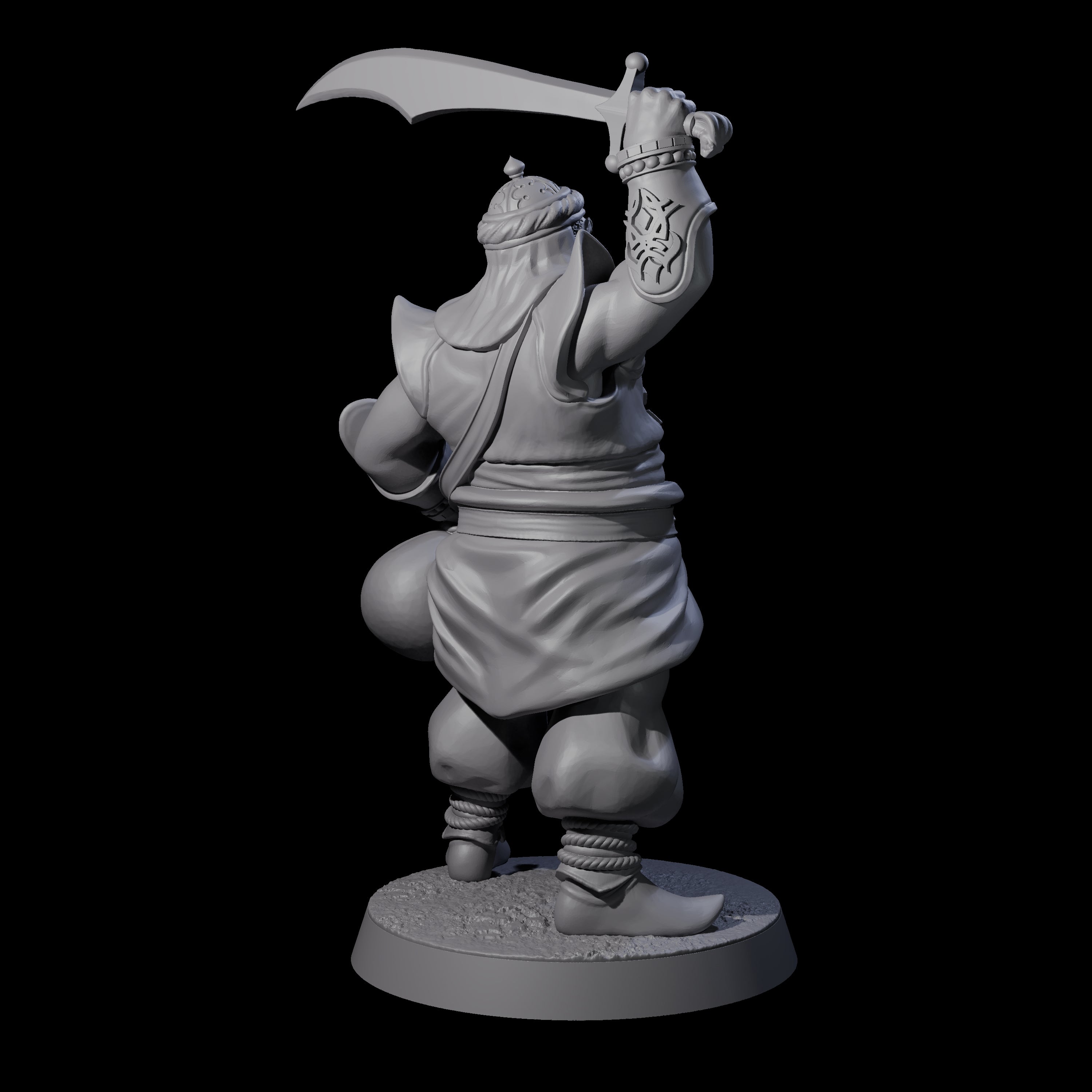 Scimitar Wielding Palace Guard B Miniature for Dungeons and Dragons, Pathfinder or other TTRPGs