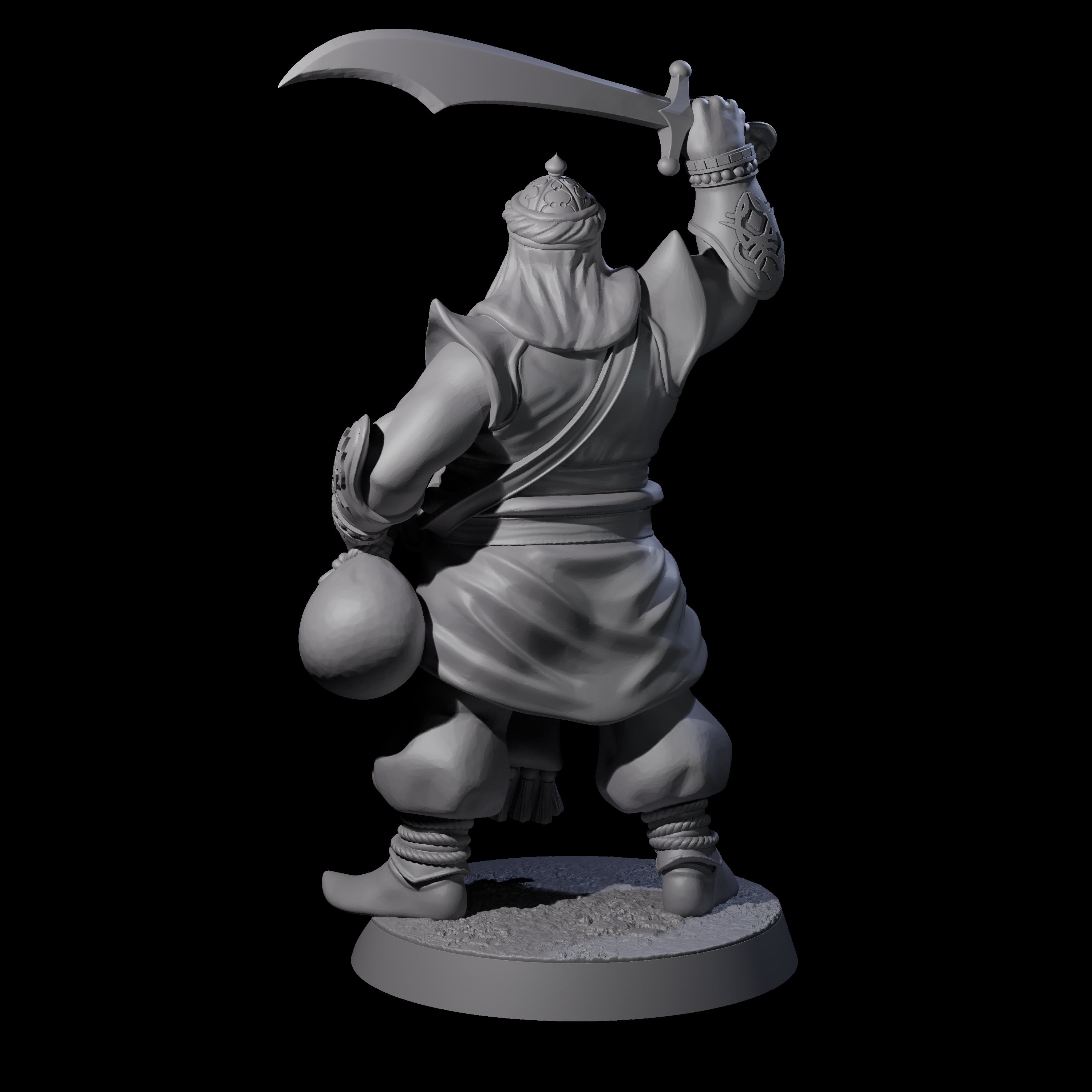 Scimitar Wielding Palace Guard B Miniature for Dungeons and Dragons, Pathfinder or other TTRPGs