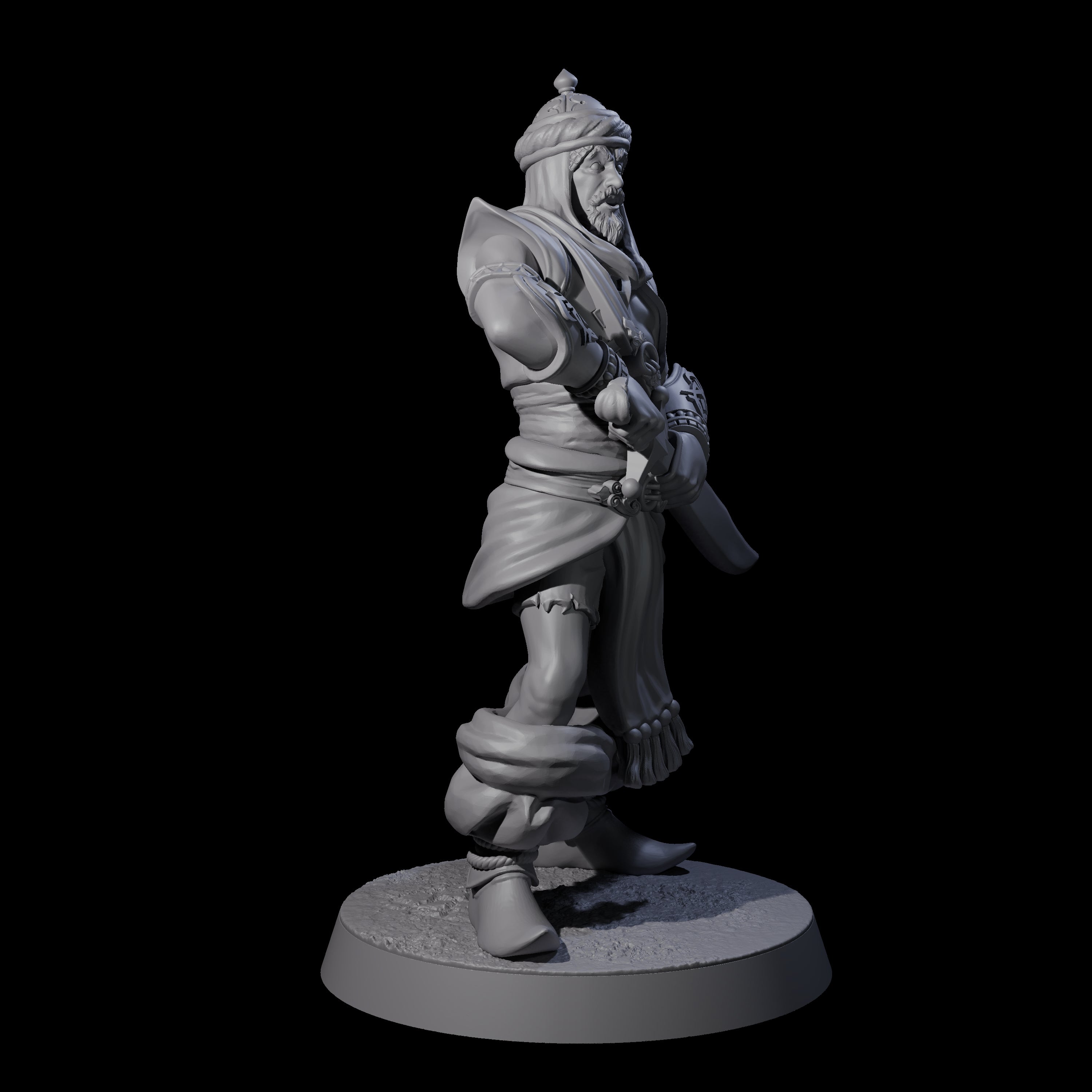 Scimitar Wielding Palace Guard C Miniature for Dungeons and Dragons, Pathfinder or other TTRPGs