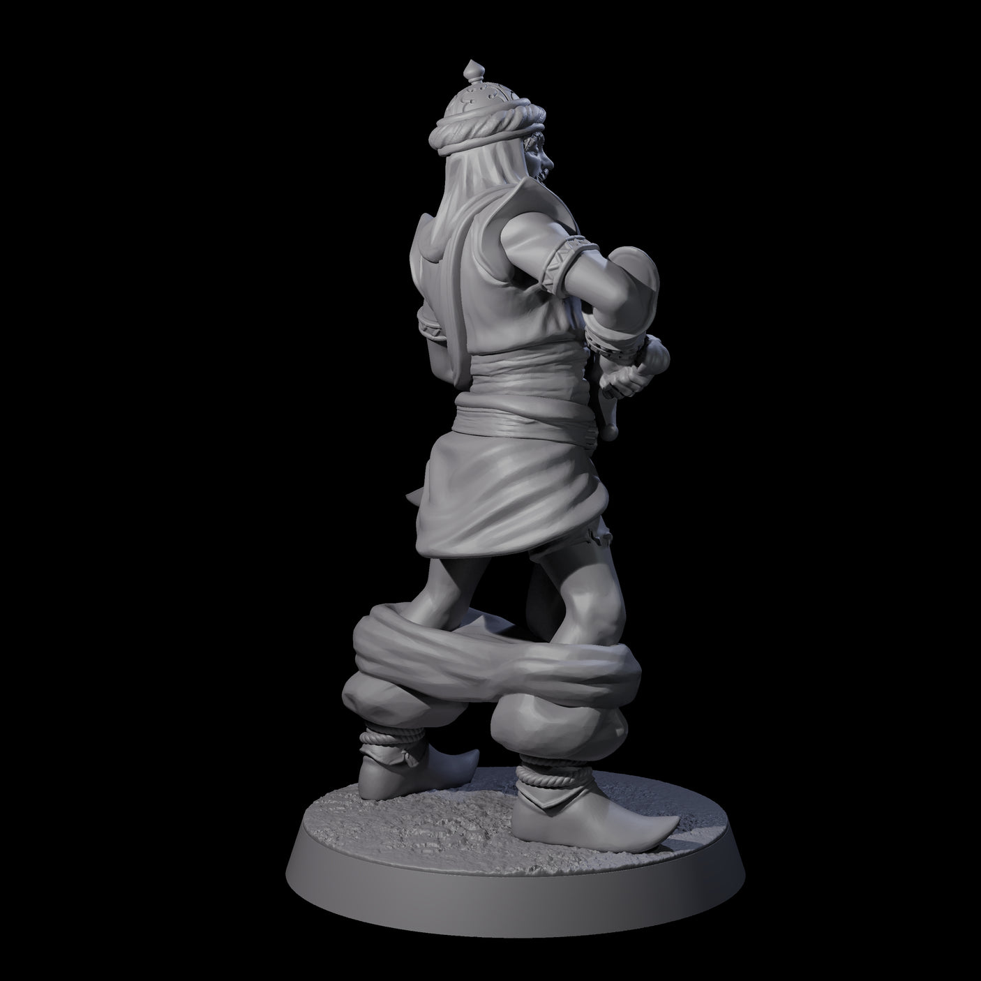 Scimitar Wielding Palace Guard C Miniature for Dungeons and Dragons, Pathfinder or other TTRPGs