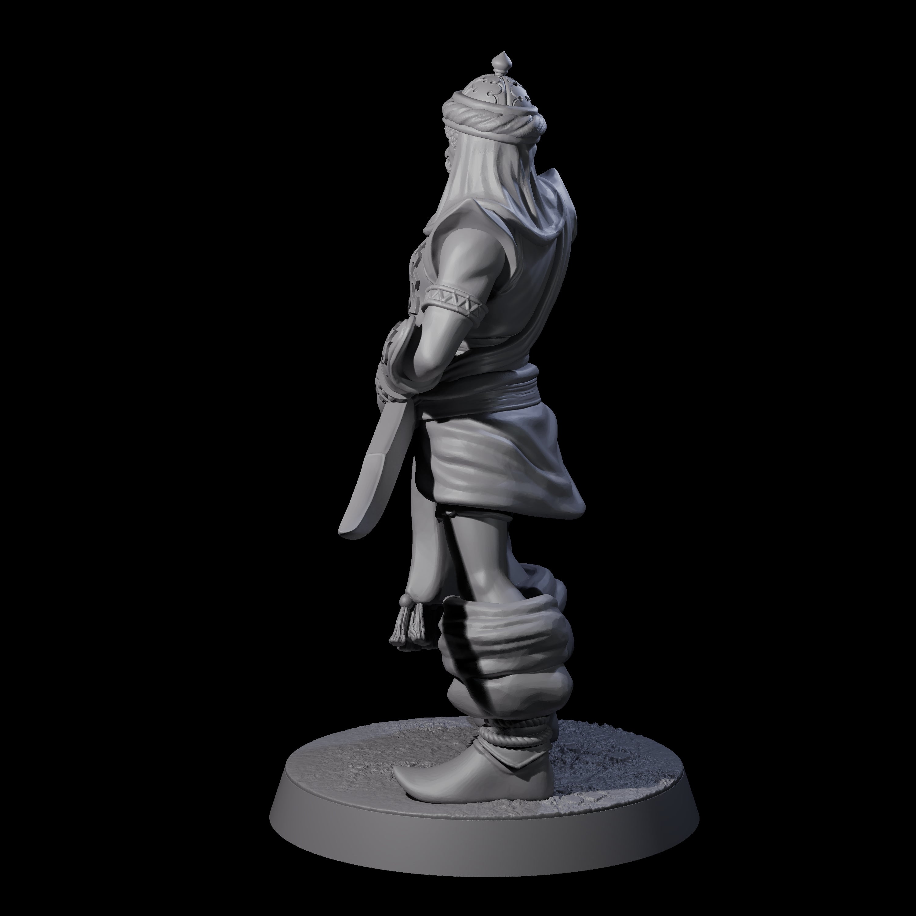 Scimitar Wielding Palace Guard C Miniature for Dungeons and Dragons, Pathfinder or other TTRPGs