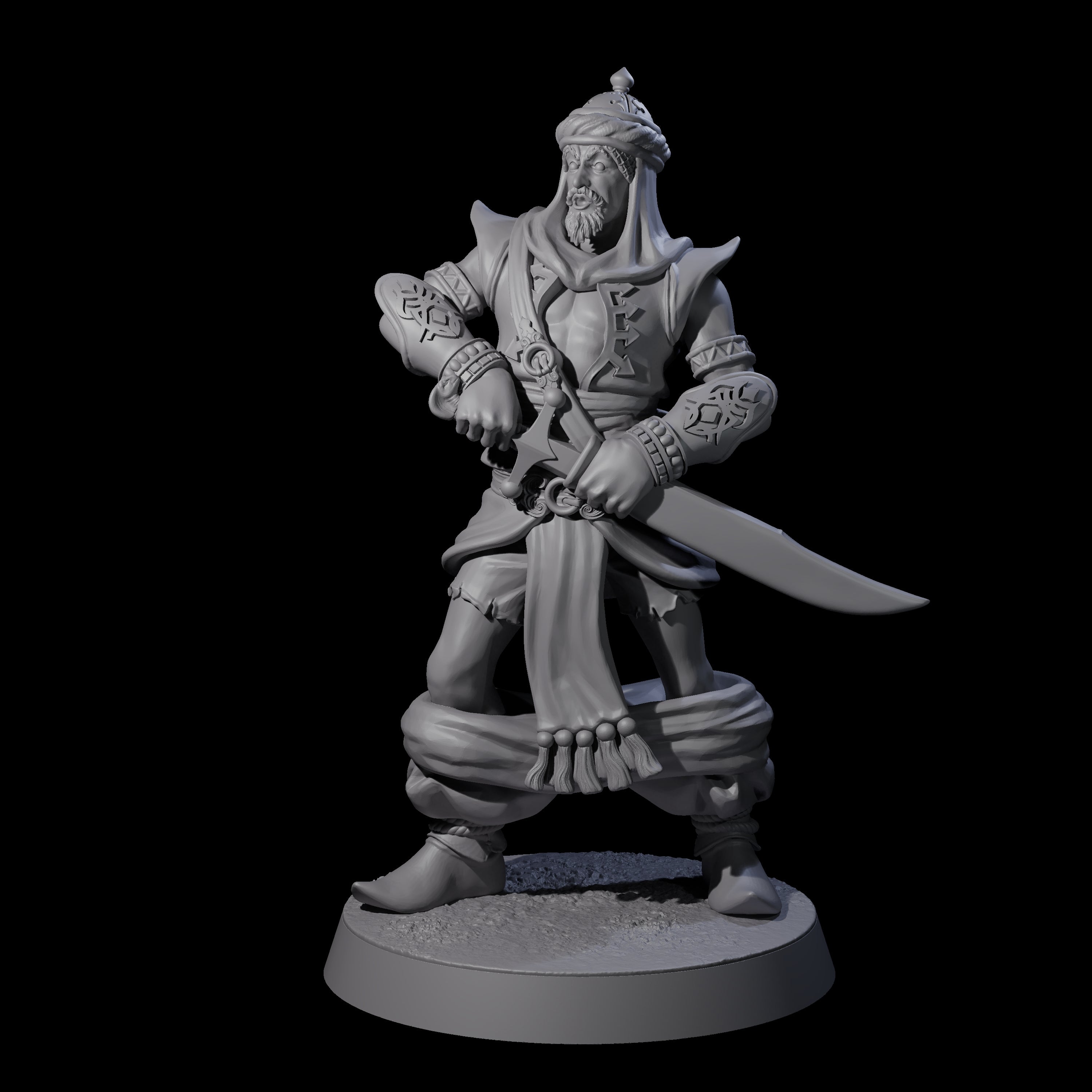 Scimitar Wielding Palace Guard C Miniature for Dungeons and Dragons, Pathfinder or other TTRPGs