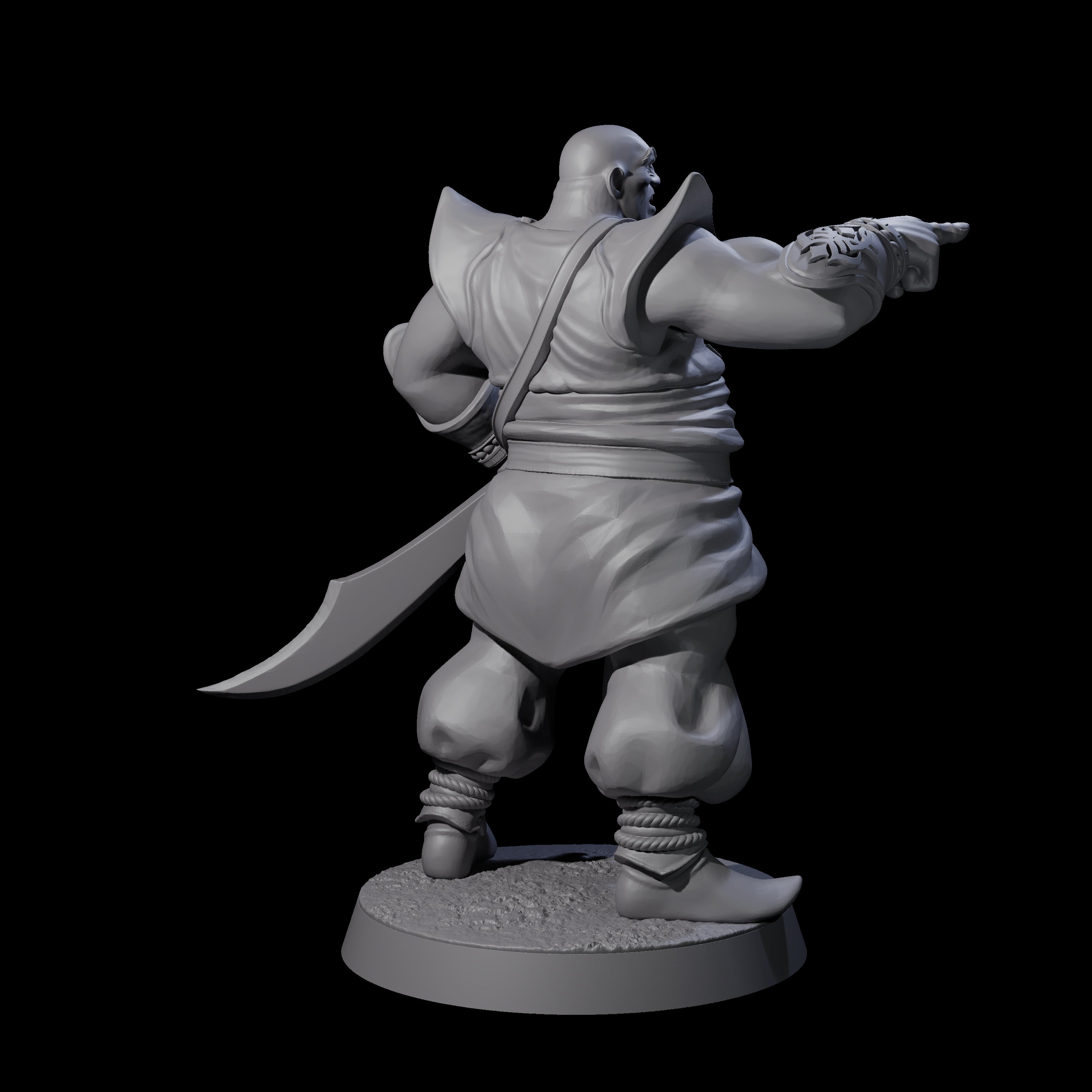 Scimitar Wielding Palace Guard D Miniature for Dungeons and Dragons, Pathfinder or other TTRPGs
