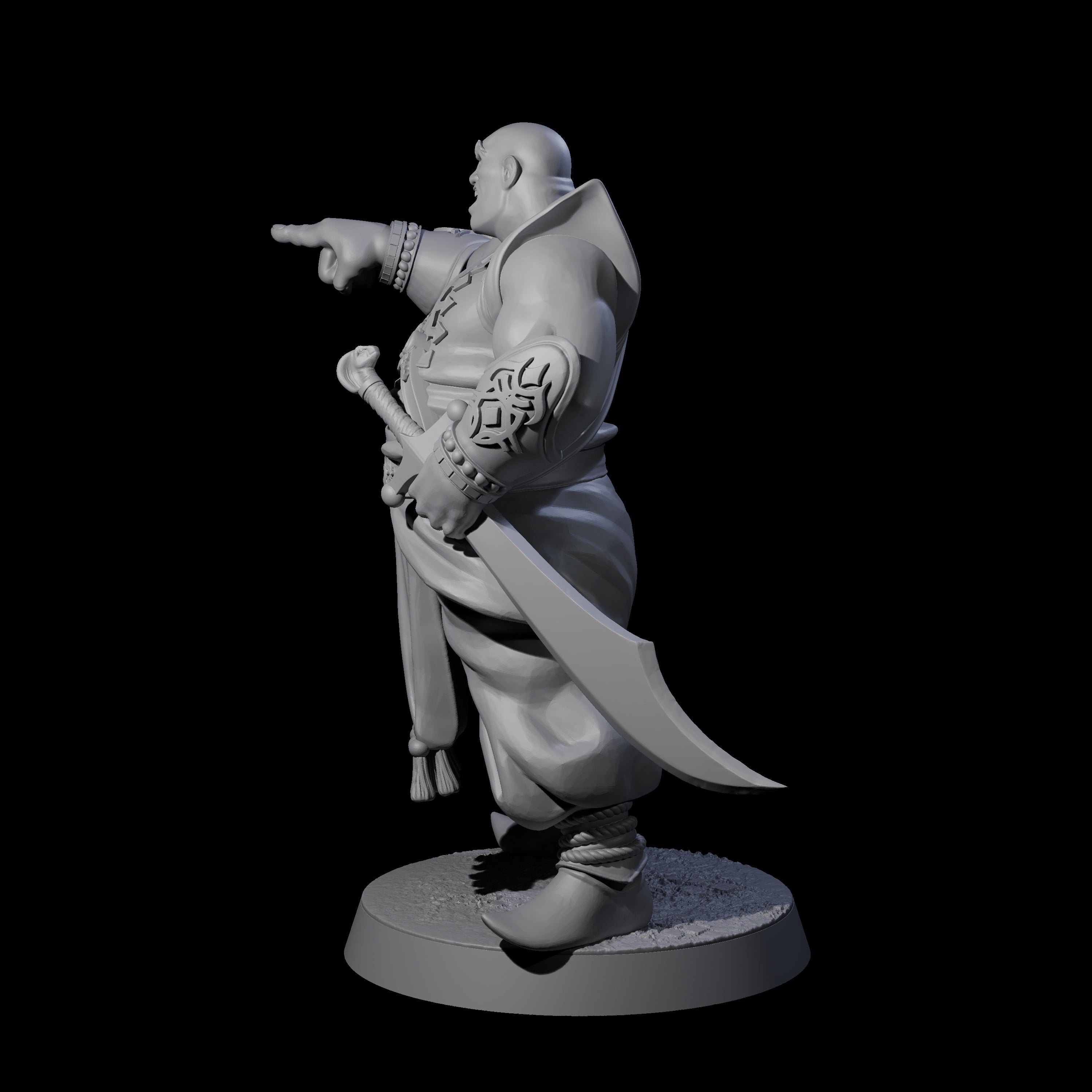 Scimitar Wielding Palace Guard D Miniature for Dungeons and Dragons, Pathfinder or other TTRPGs