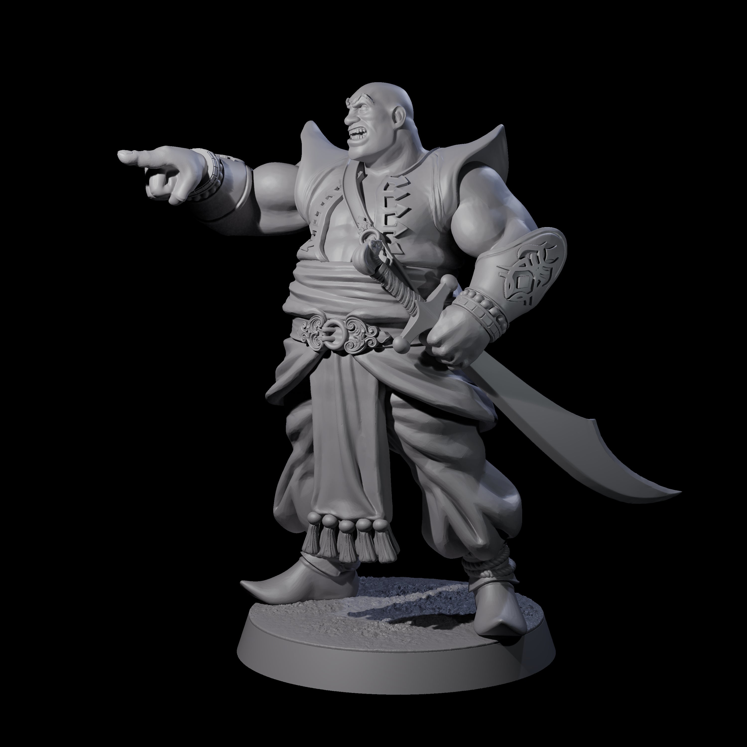 Scimitar Wielding Palace Guard D Miniature for Dungeons and Dragons, Pathfinder or other TTRPGs