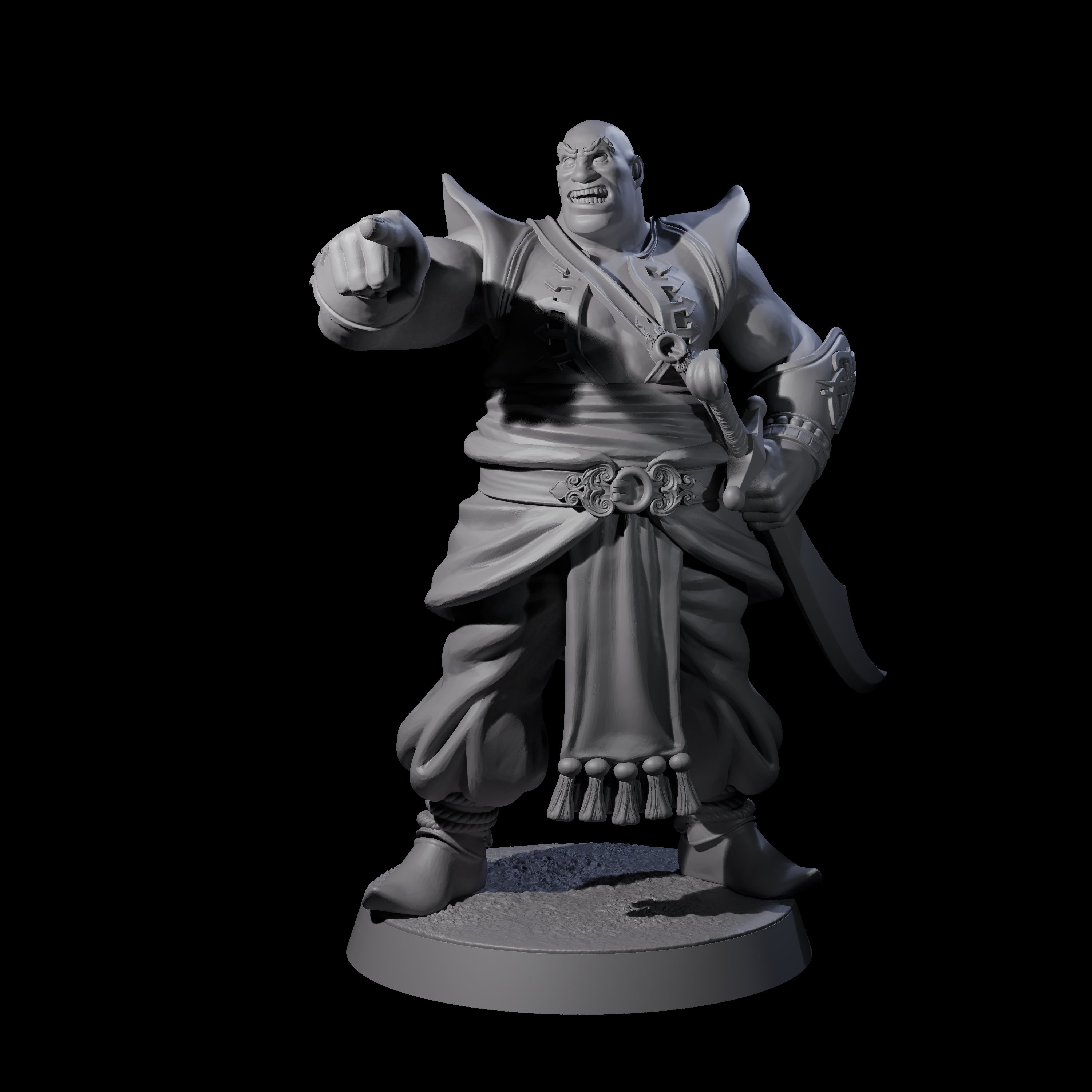 Scimitar Wielding Palace Guard D Miniature for Dungeons and Dragons, Pathfinder or other TTRPGs