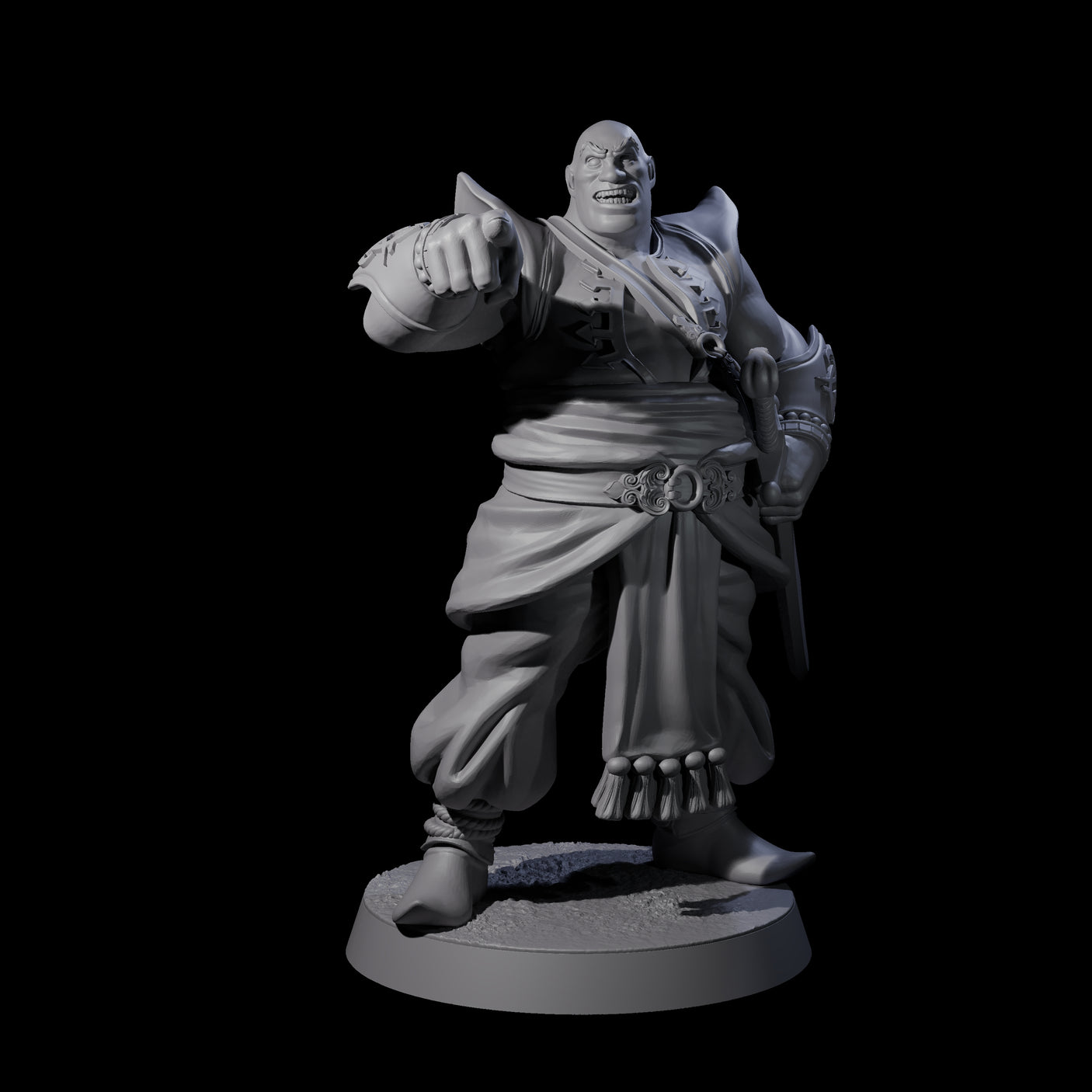 Scimitar Wielding Palace Guard D Miniature for Dungeons and Dragons, Pathfinder or other TTRPGs