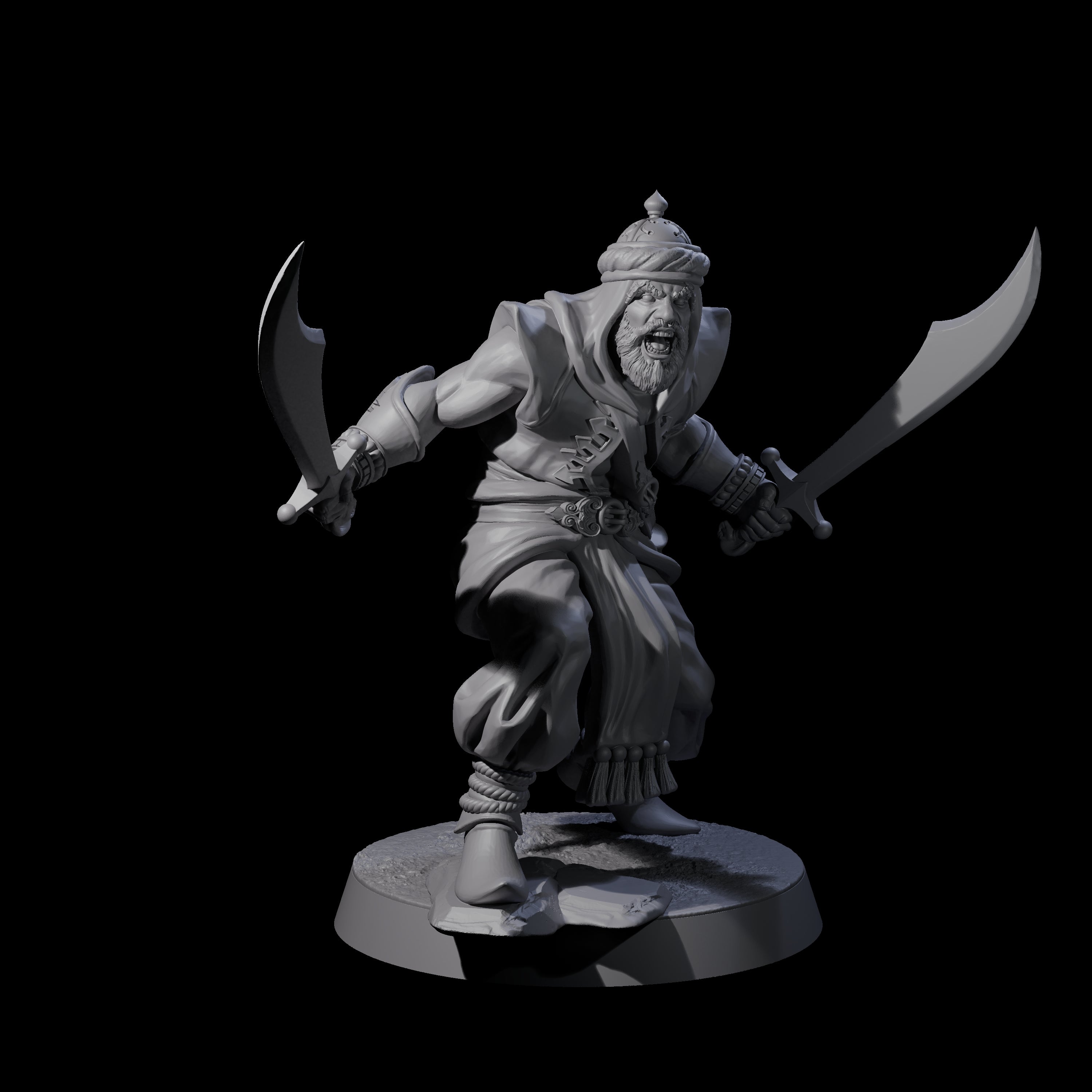 Scimitar Wielding Palace Guard E Miniature for Dungeons and Dragons, Pathfinder or other TTRPGs