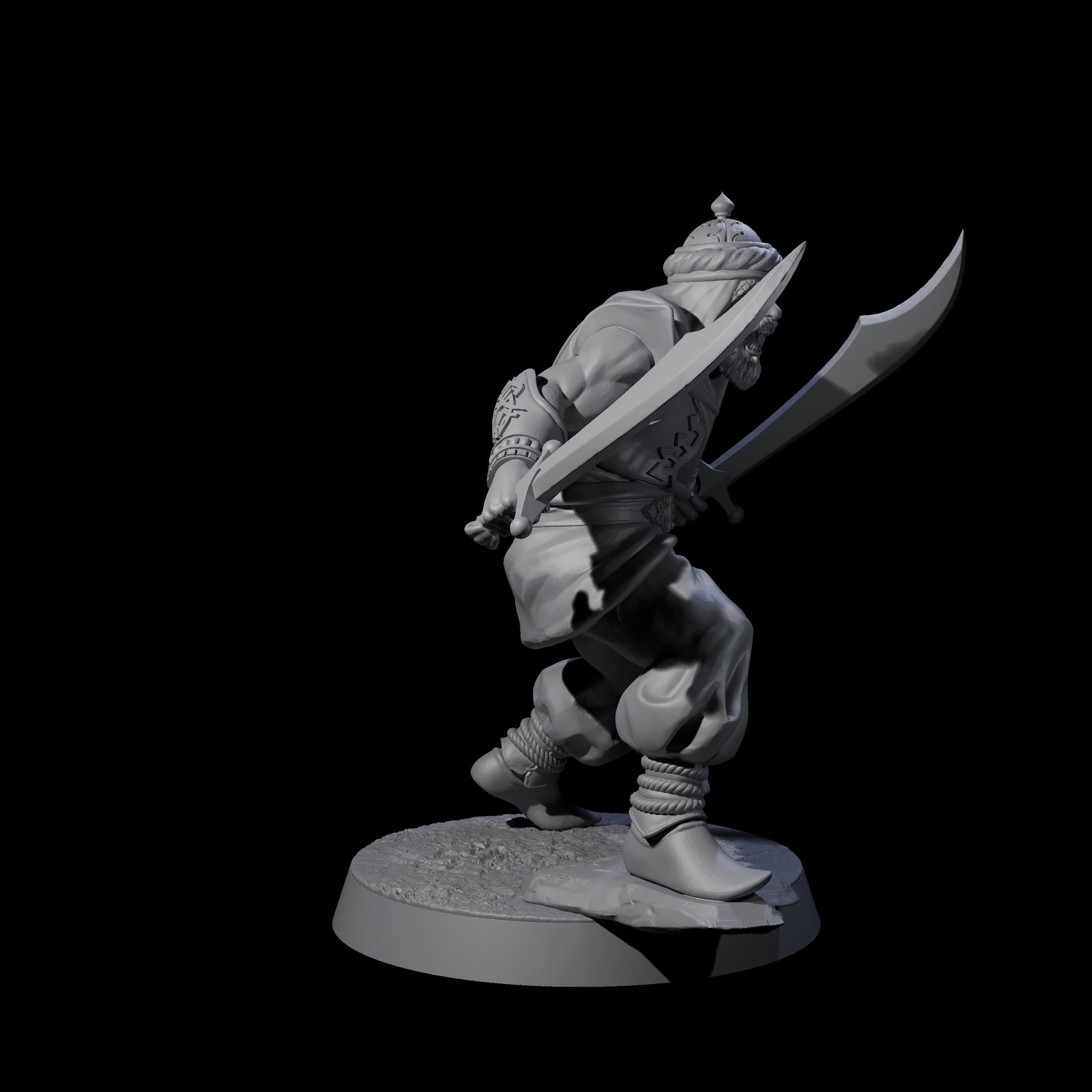 Scimitar Wielding Palace Guard E Miniature for Dungeons and Dragons, Pathfinder or other TTRPGs