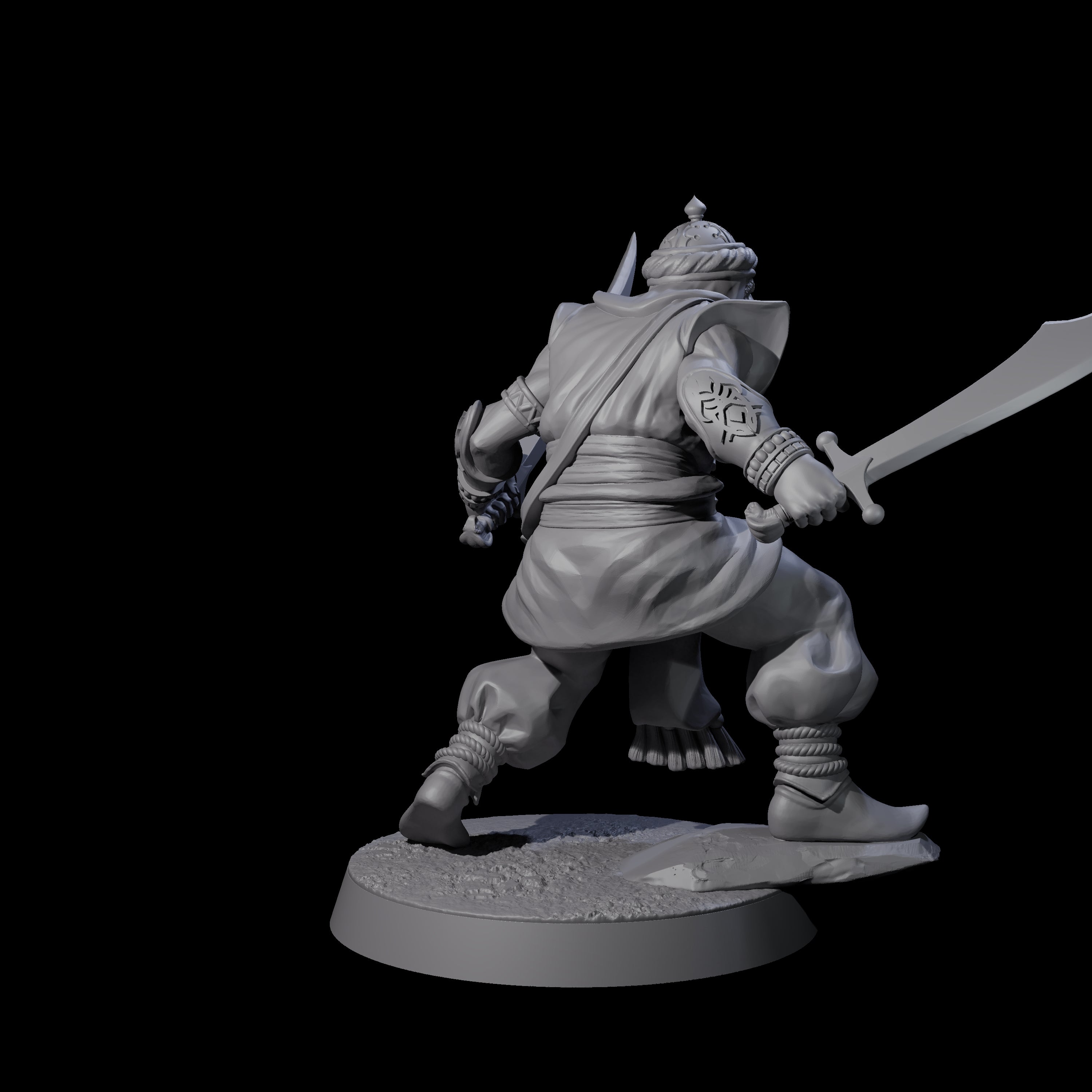 Scimitar Wielding Palace Guard E Miniature for Dungeons and Dragons, Pathfinder or other TTRPGs