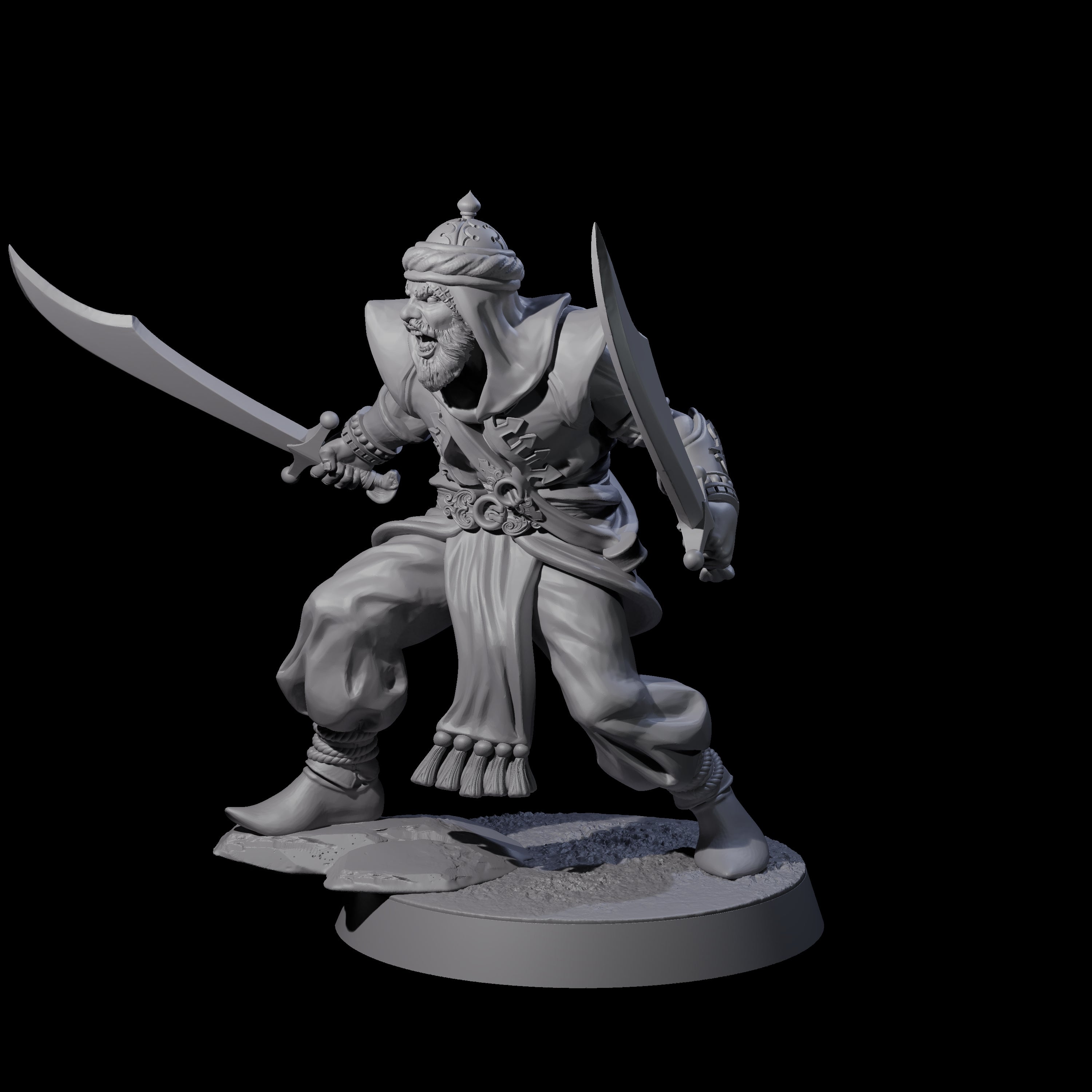 Scimitar Wielding Palace Guard E Miniature for Dungeons and Dragons, Pathfinder or other TTRPGs
