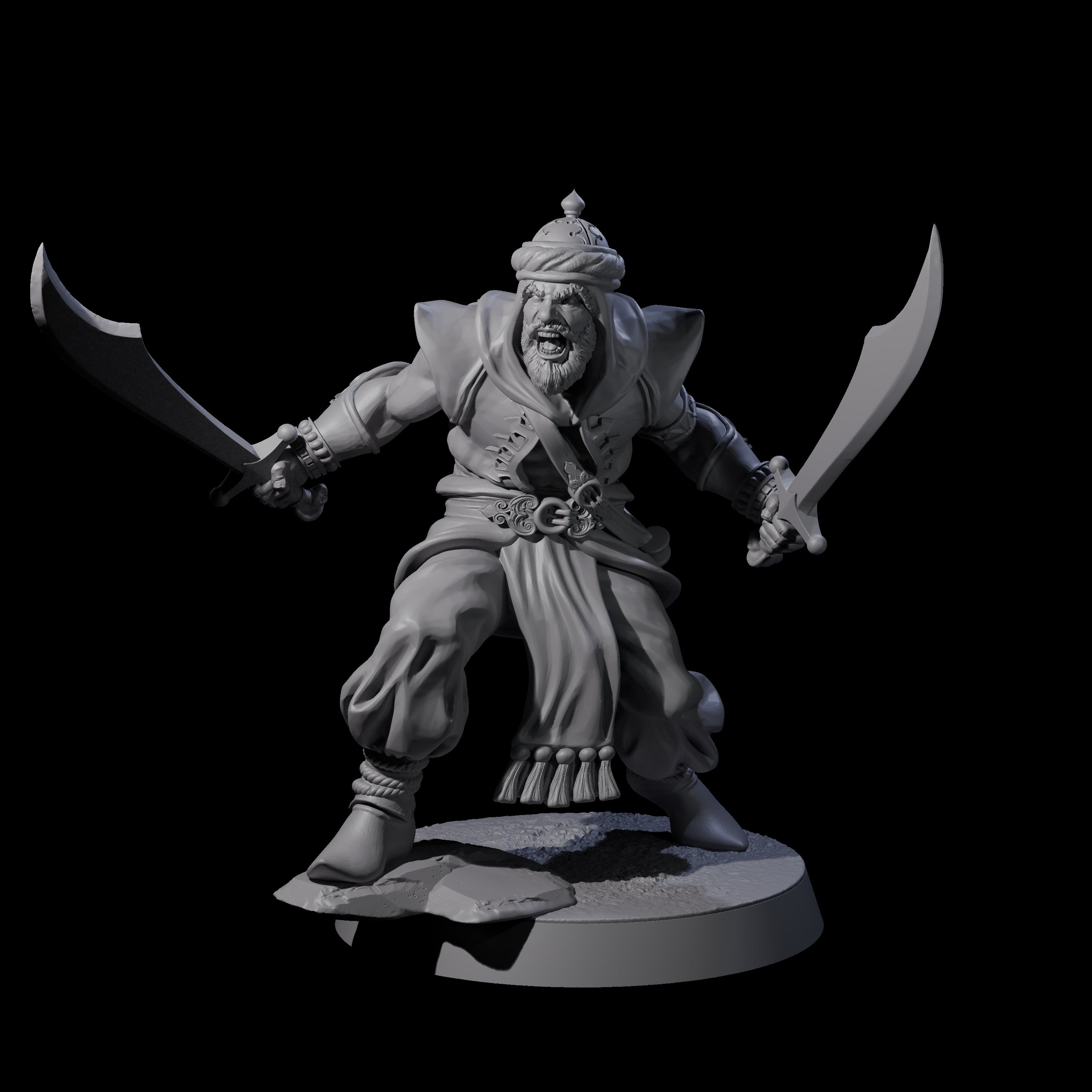 Scimitar Wielding Palace Guard E Miniature for Dungeons and Dragons, Pathfinder or other TTRPGs