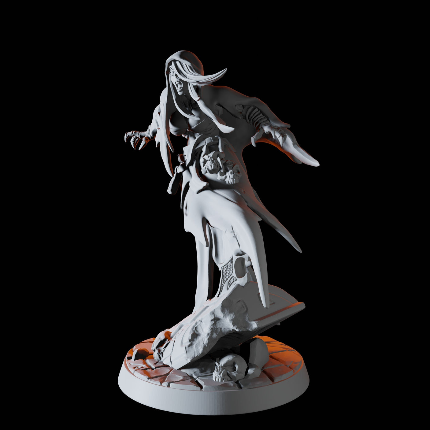 Screaming Wight Miniature for Dungeons and Dragons, Pathfinder or other TTRPGs