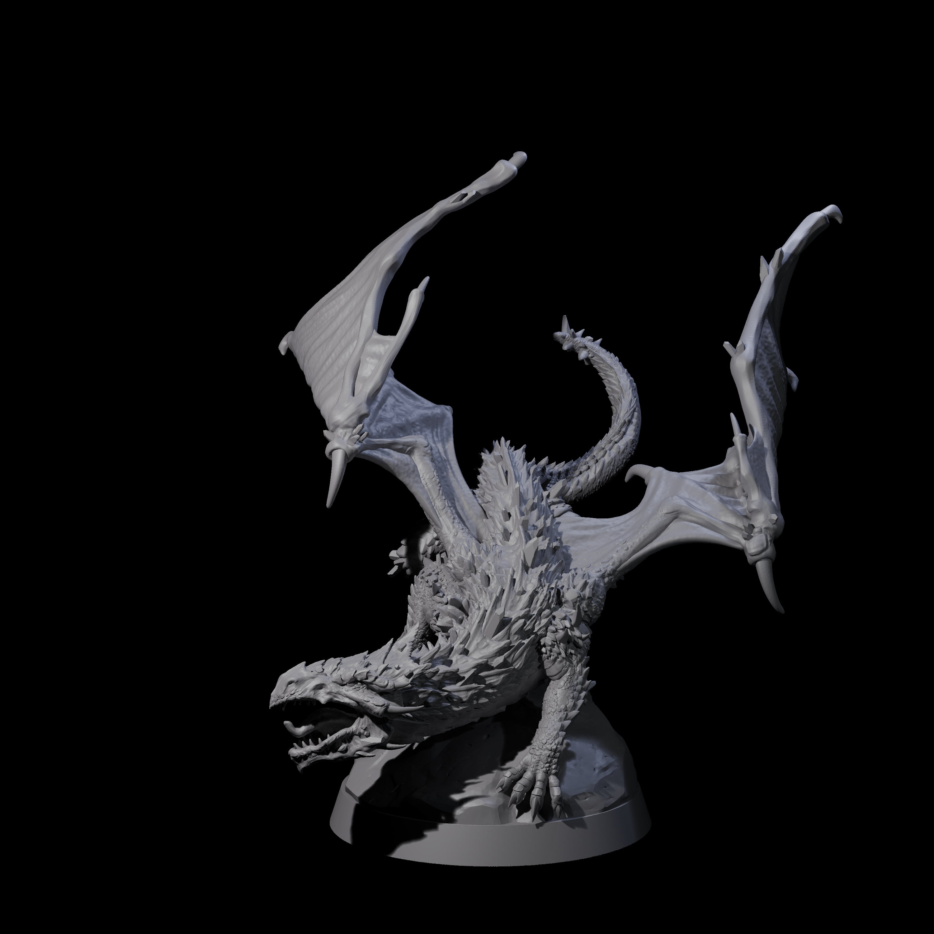 Screaming Young Dragon Miniature for Dungeons and Dragons, Pathfinder or other TTRPGs