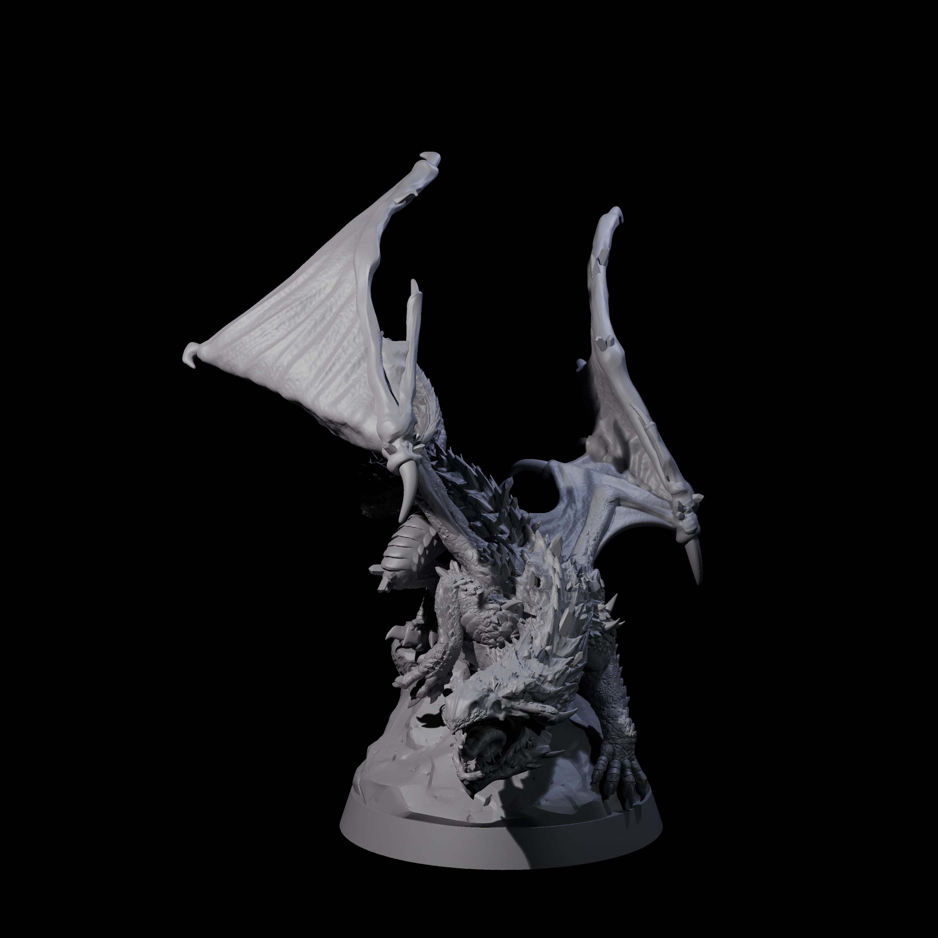 Screaming Young Dragon Miniature for Dungeons and Dragons, Pathfinder or other TTRPGs