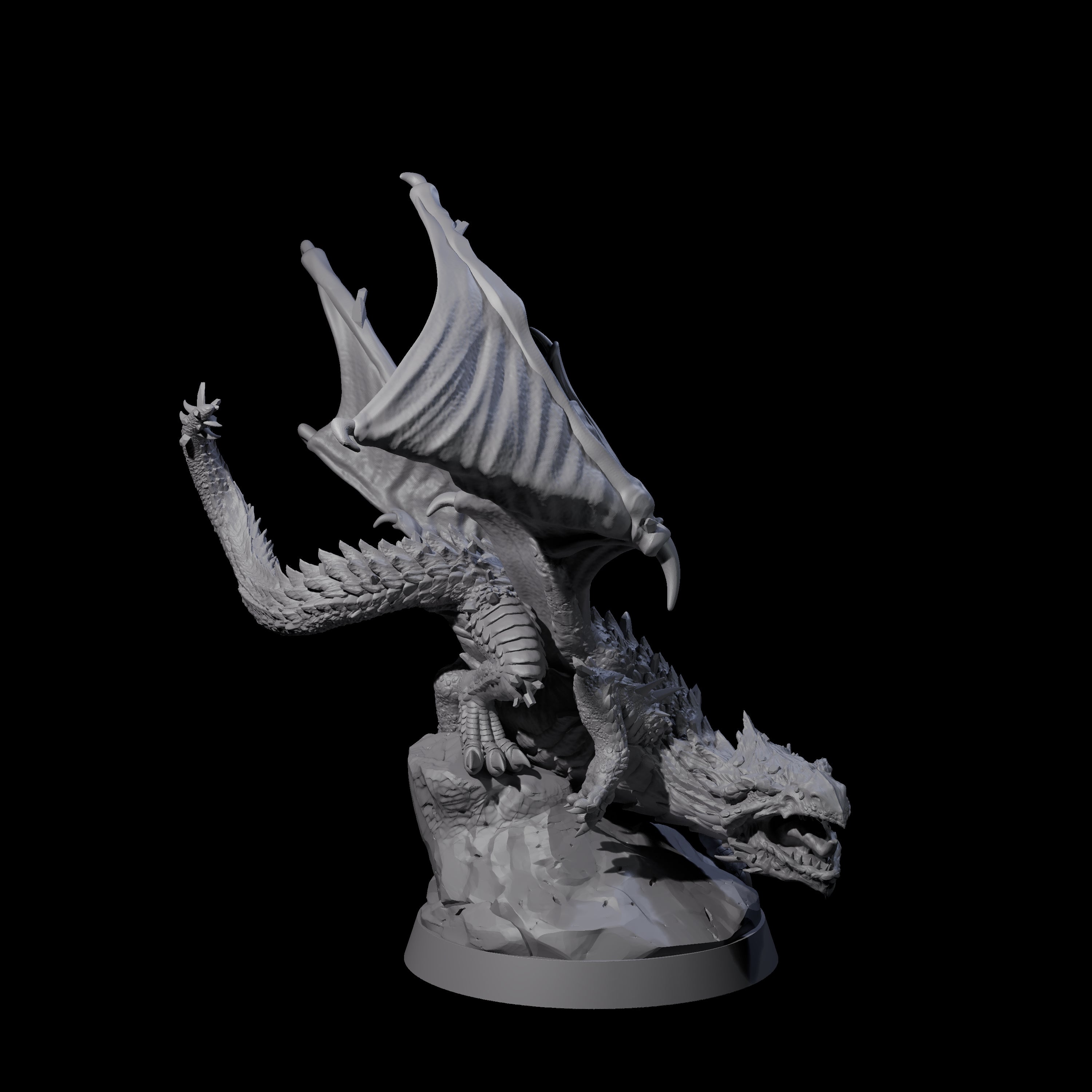 Screaming Young Dragon Miniature for Dungeons and Dragons, Pathfinder or other TTRPGs