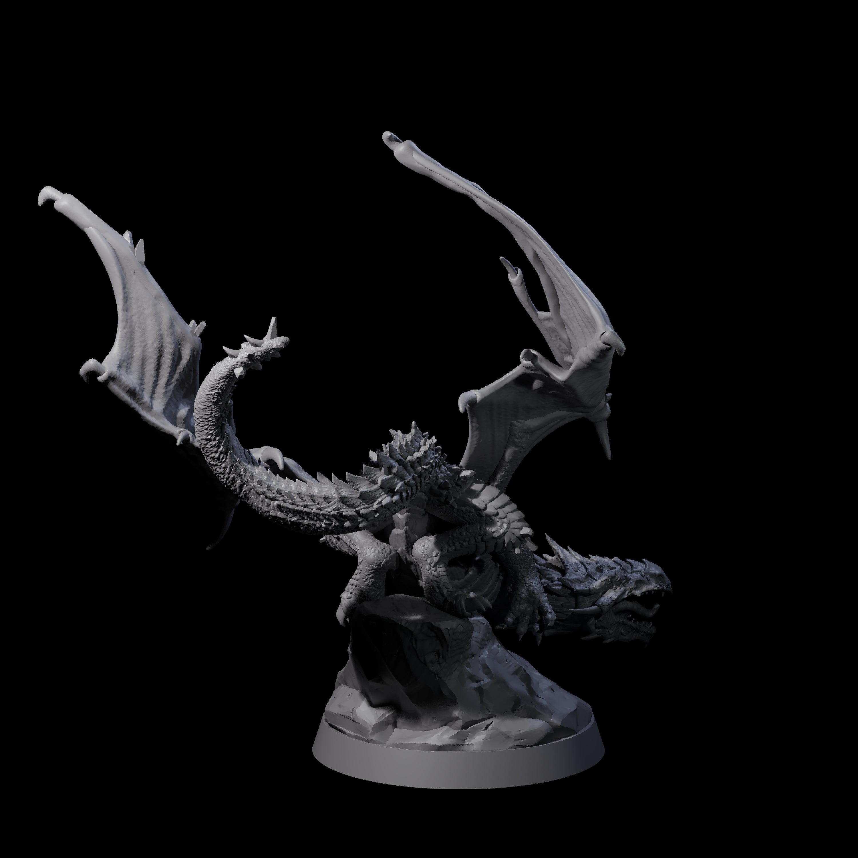 Screaming Young Dragon Miniature for Dungeons and Dragons, Pathfinder or other TTRPGs