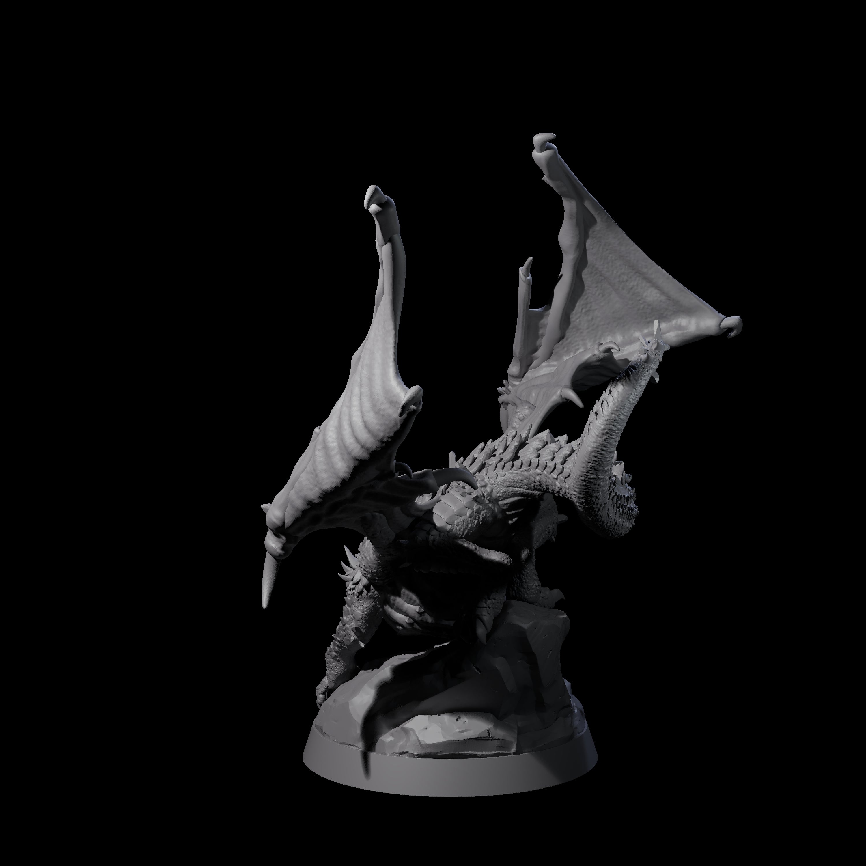 Screaming Young Dragon Miniature for Dungeons and Dragons, Pathfinder or other TTRPGs